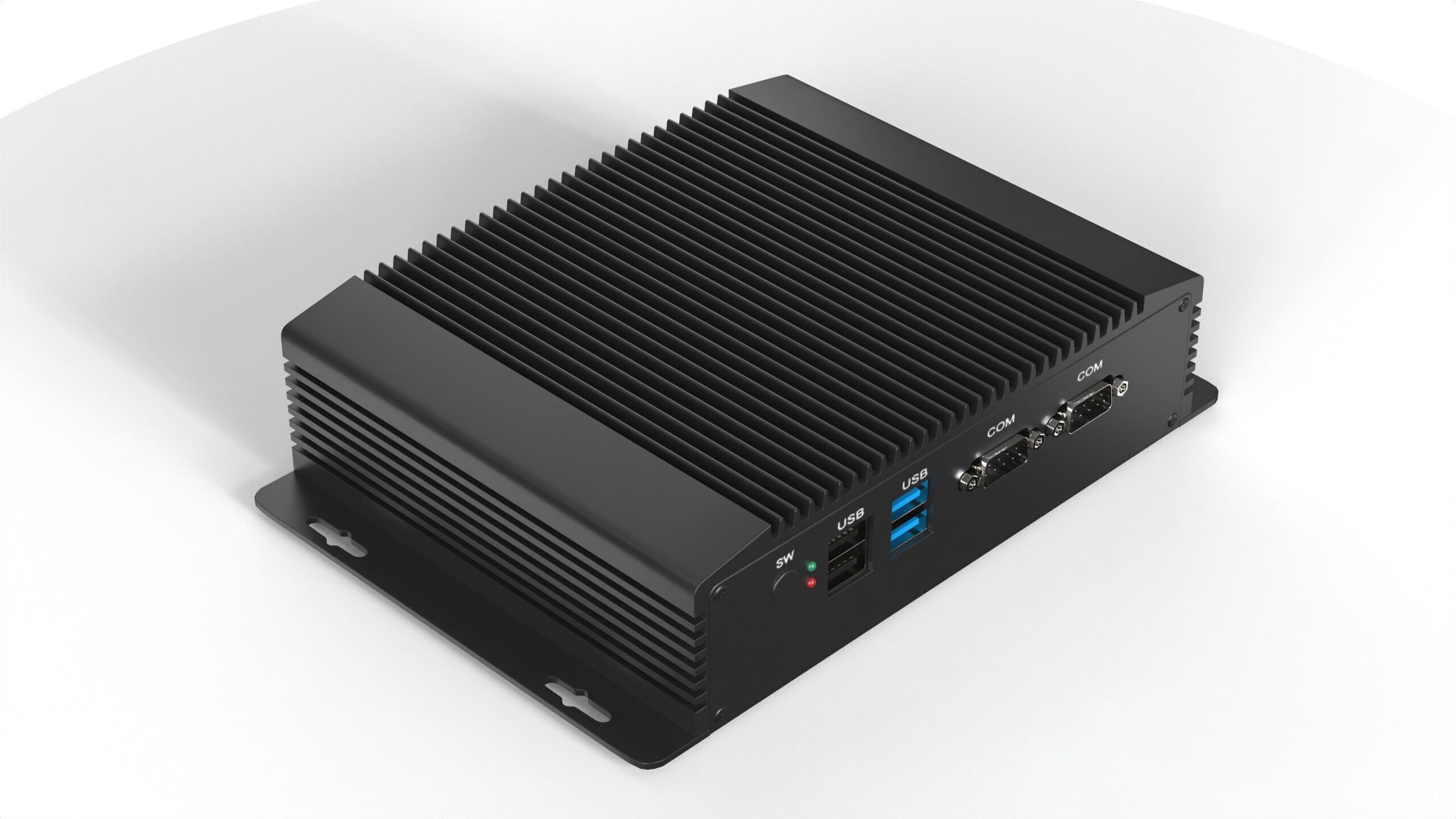 Fanless Industrial Computer  3D model_3