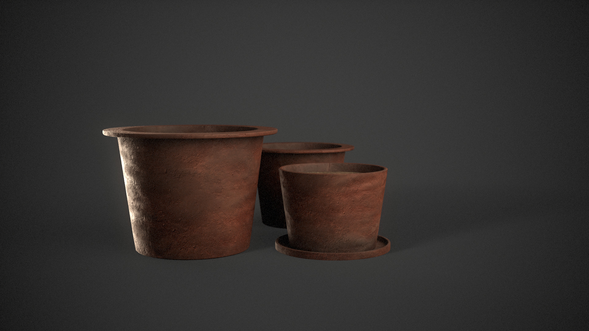 Planters Low-poly 3D model_1