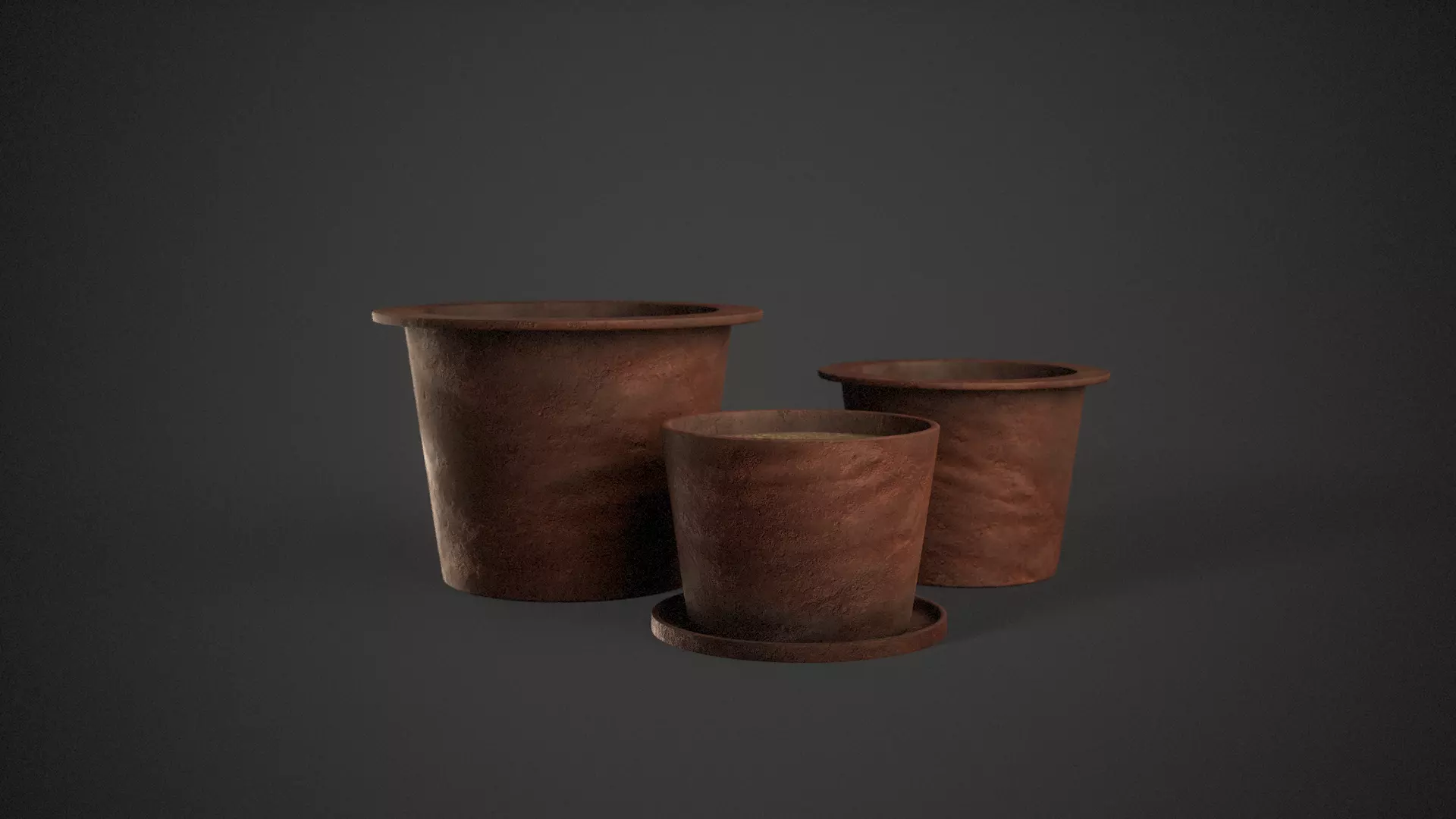 Planters Low-poly 3D model_0