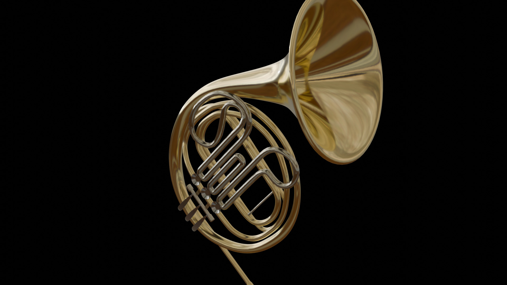French Horn 3D model_5