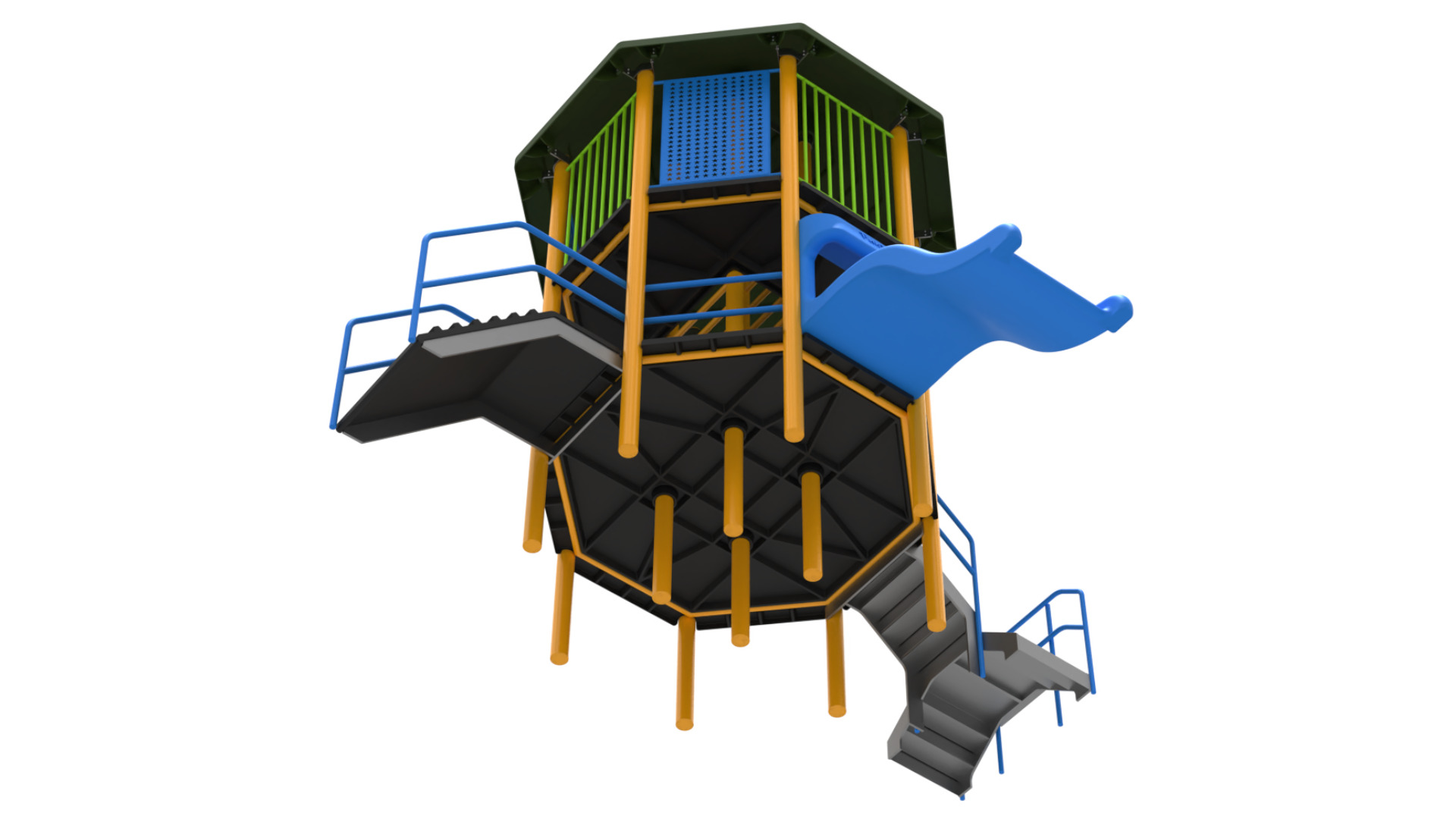 Playground Funpark 2 Levels 3D model_3