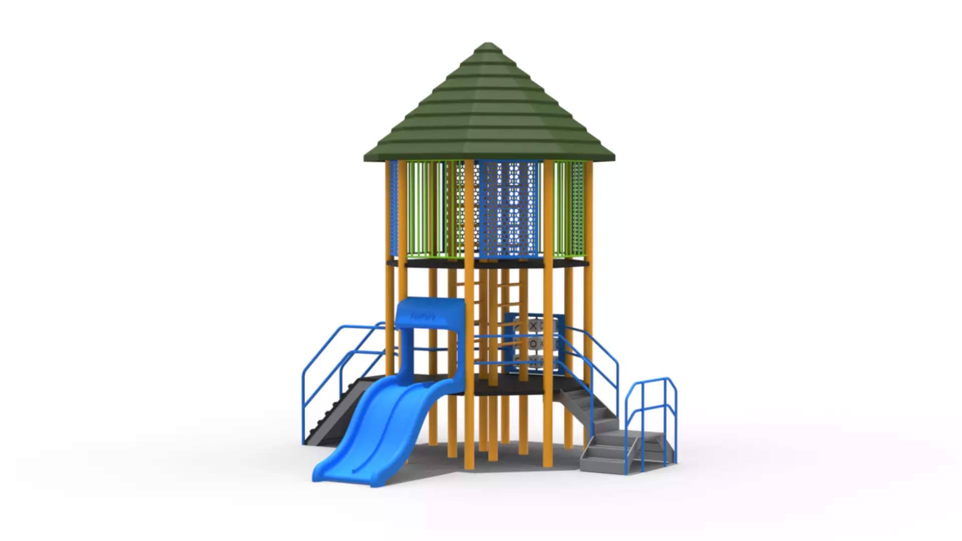 Playground Funpark 2 Levels 3D model_0