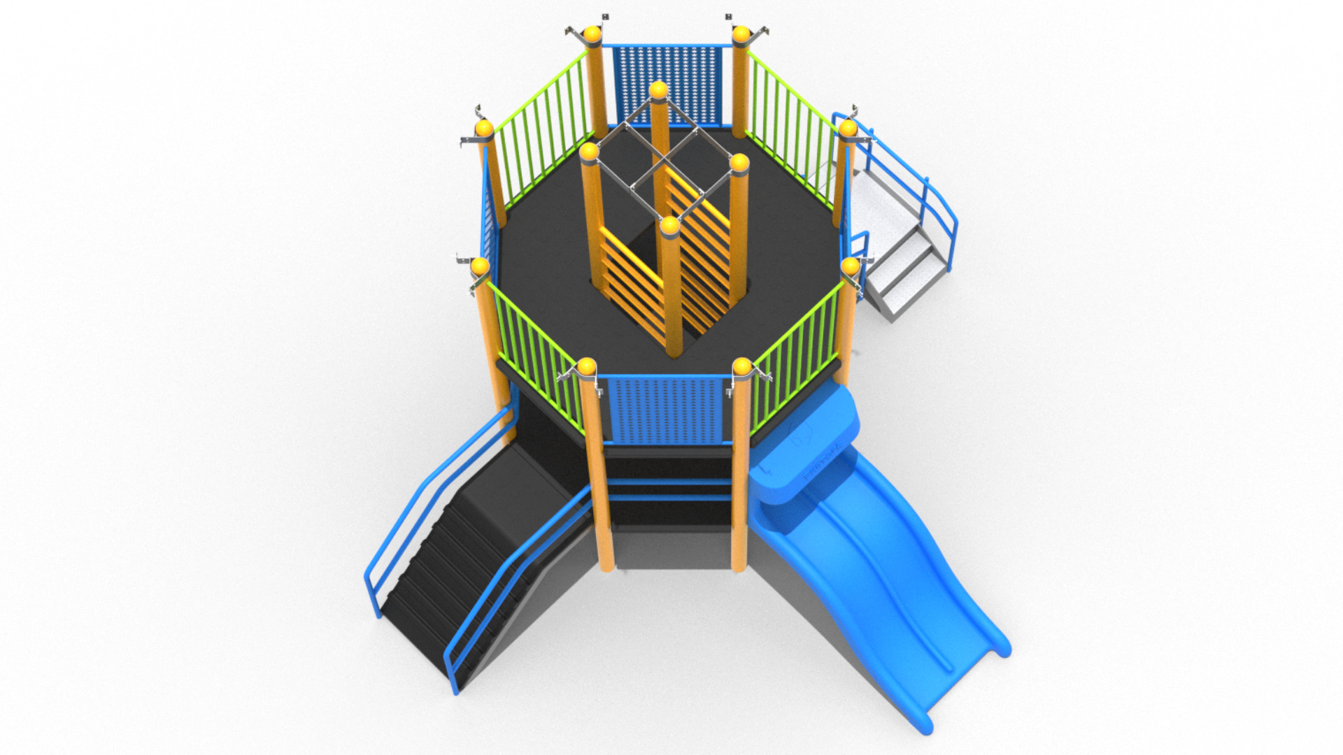 Playground Funpark 2 Levels 3D model_6