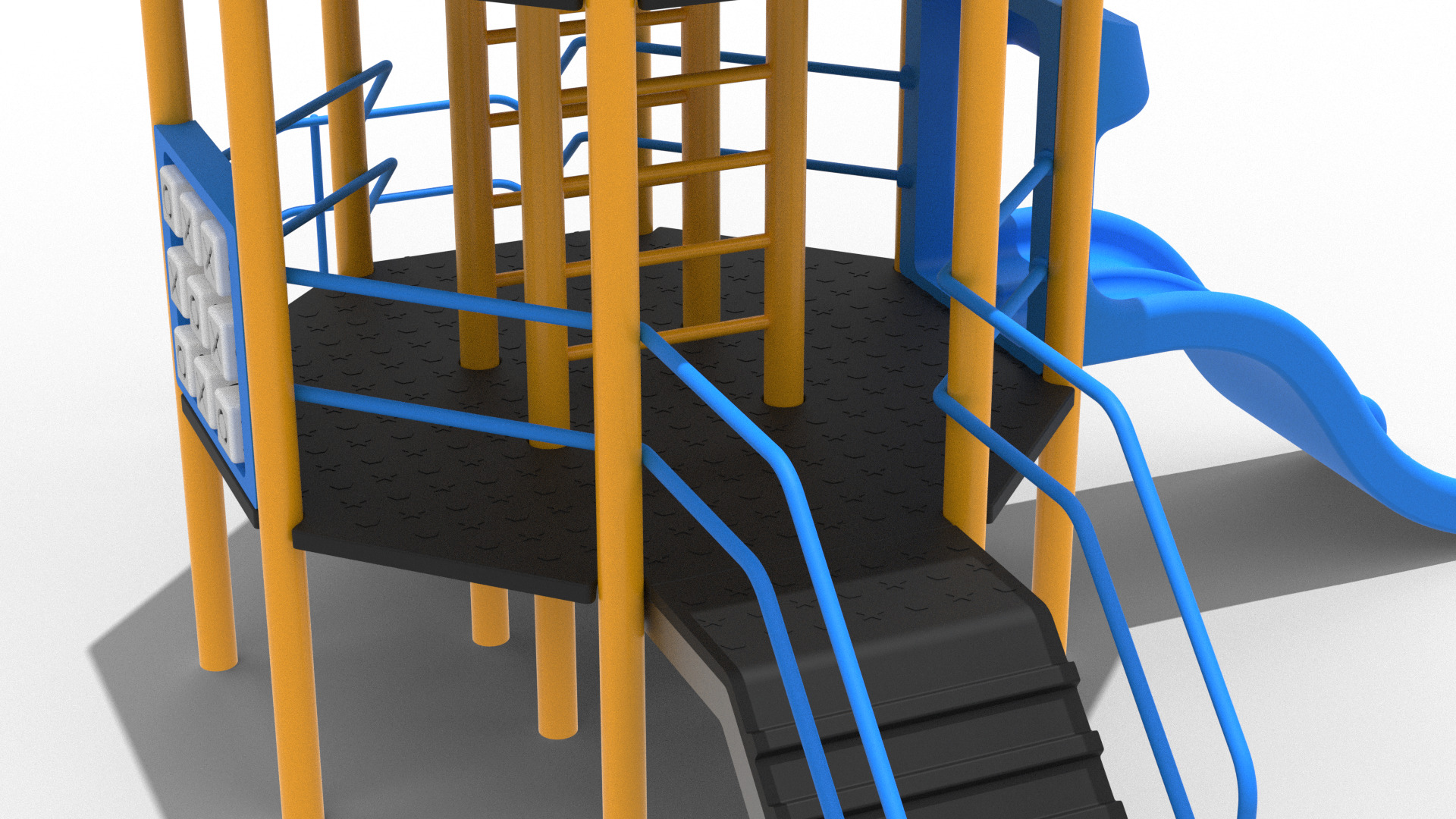 Playground Funpark 2 Levels 3D model_4