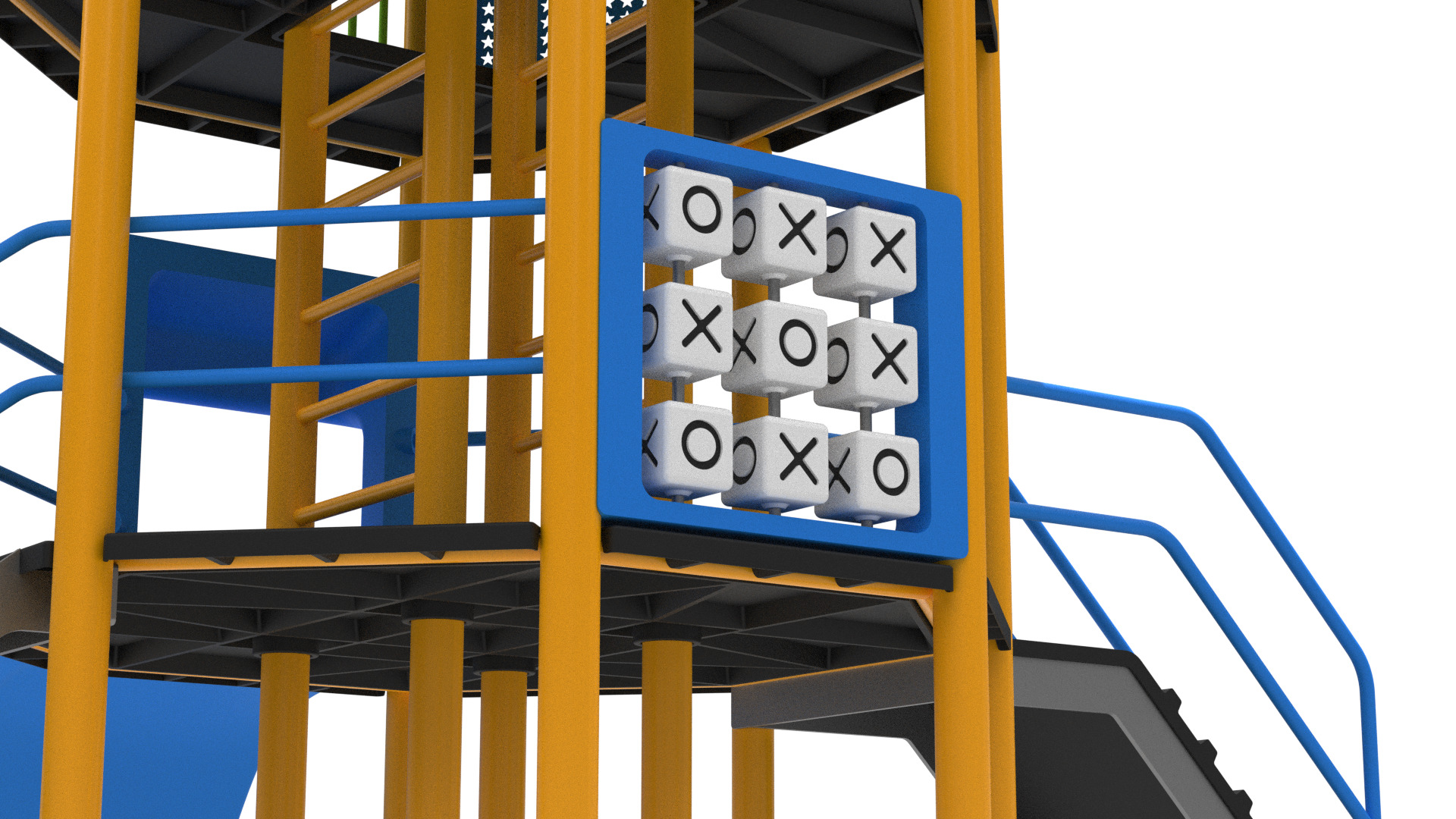 Playground Funpark 2 Levels 3D model_9