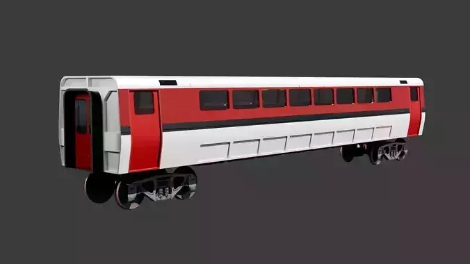 Train car Low-poly 3D model