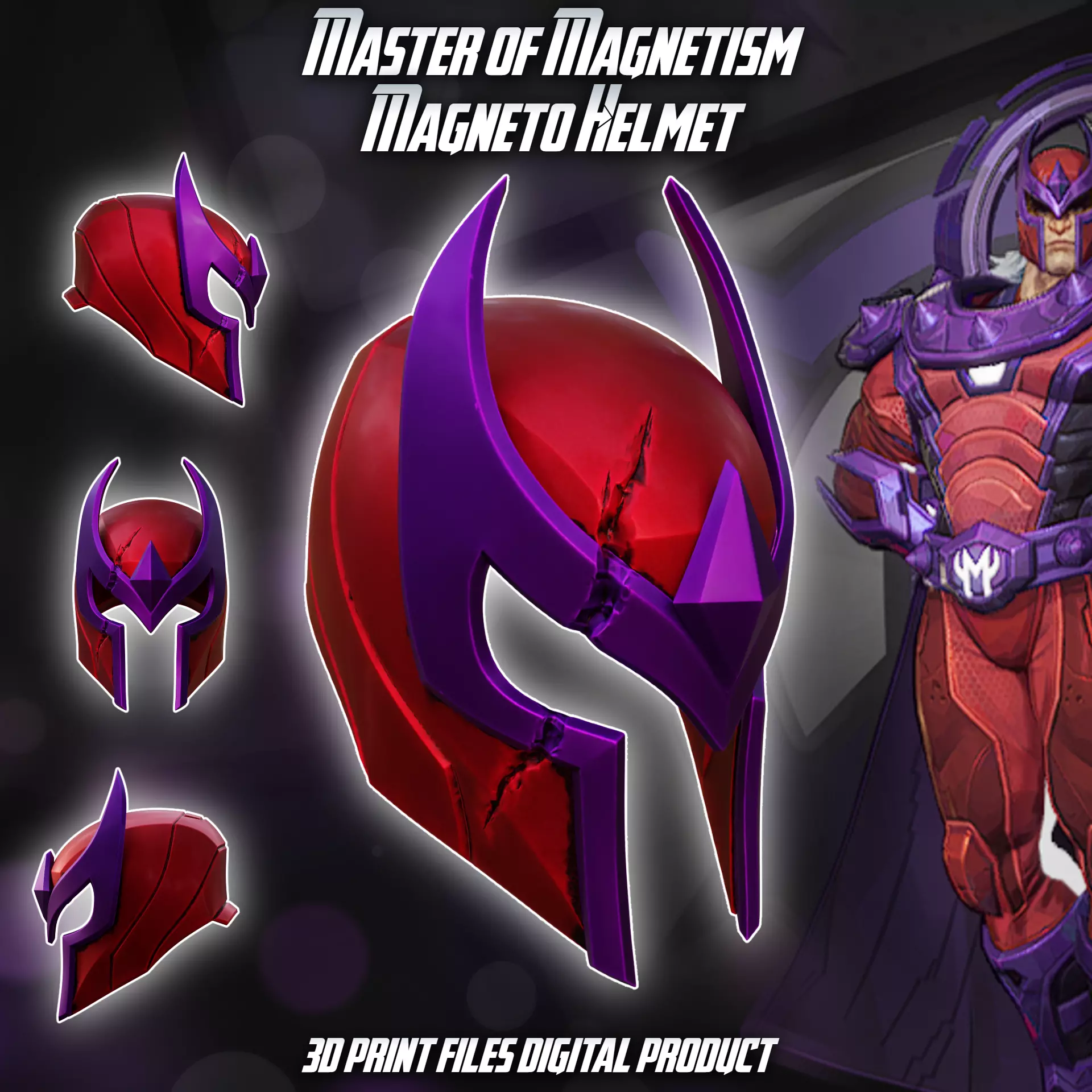 Magneto Master of Magnetism Helmet Marvel Rivals 3D print model