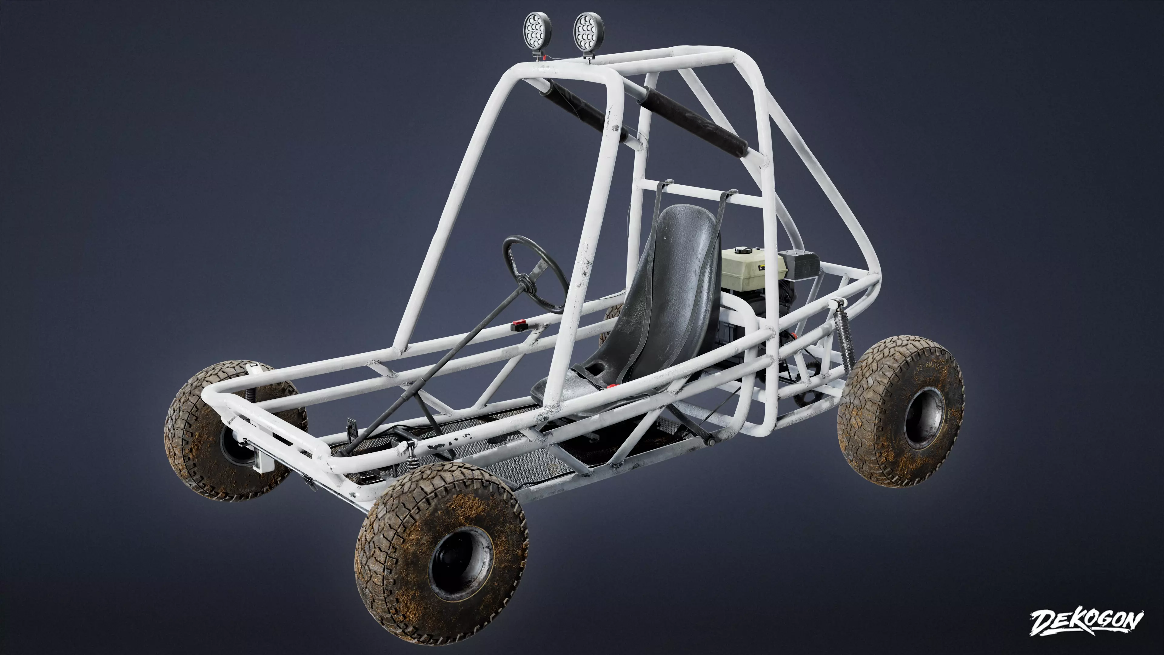 VEHICLES - Go Kart 01 - LOW POLY AND NANITE Low-poly 3D model_0