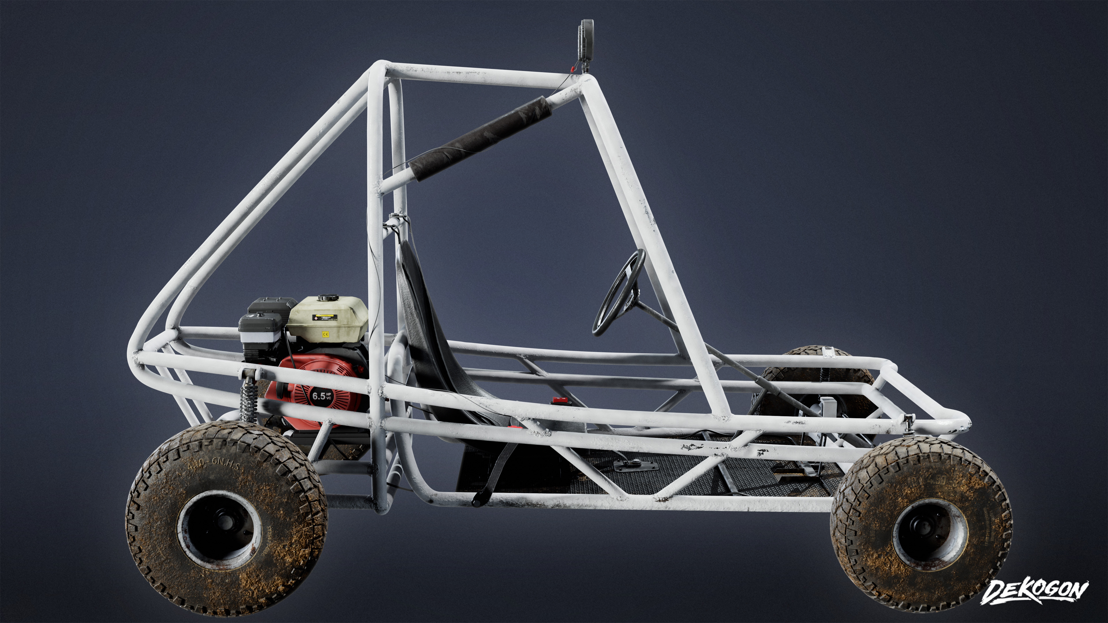 VEHICLES - Go Kart 01 - LOW POLY AND NANITE Low-poly 3D model_3