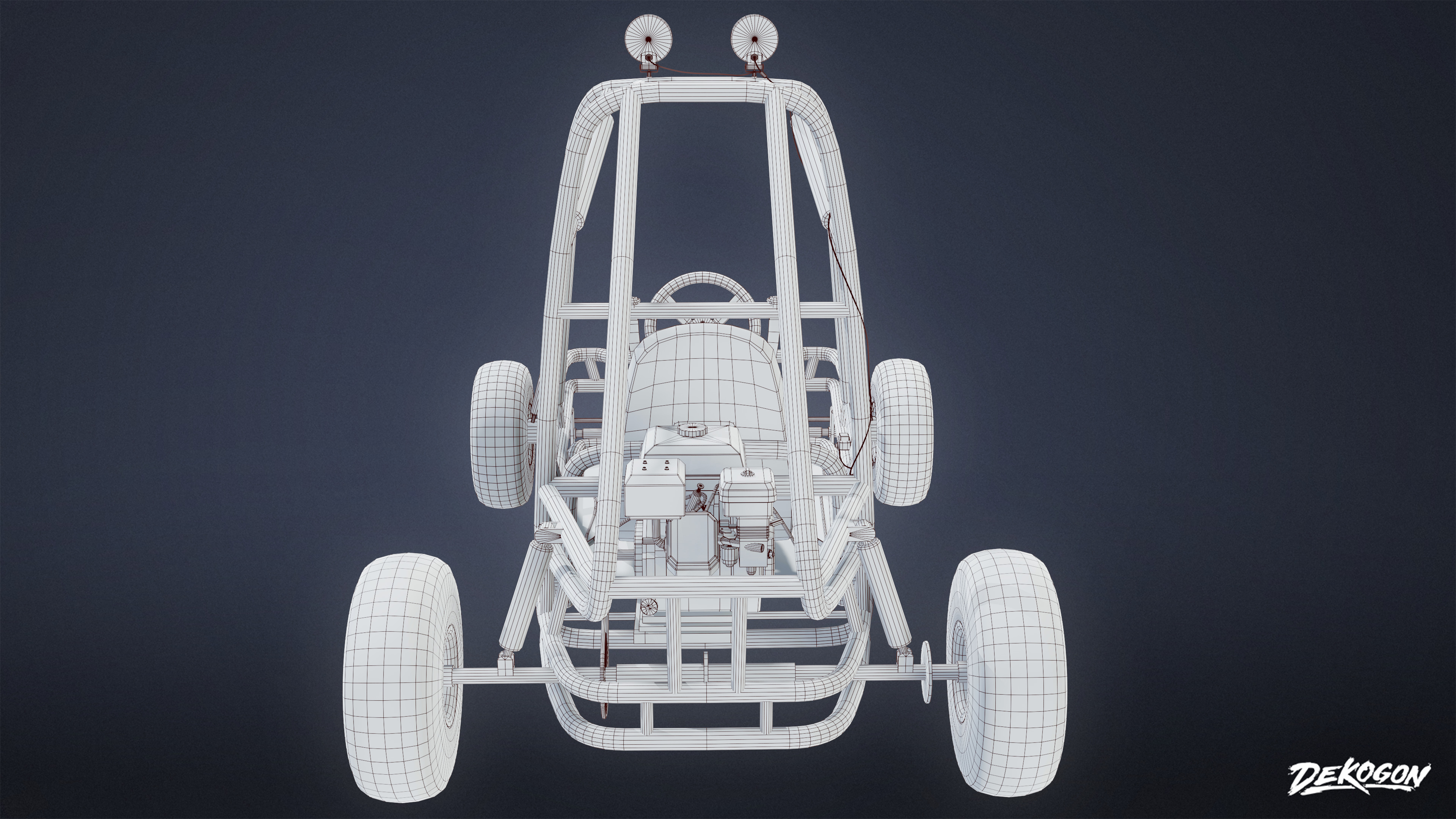 VEHICLES - Go Kart 01 - LOW POLY AND NANITE Low-poly 3D model_9