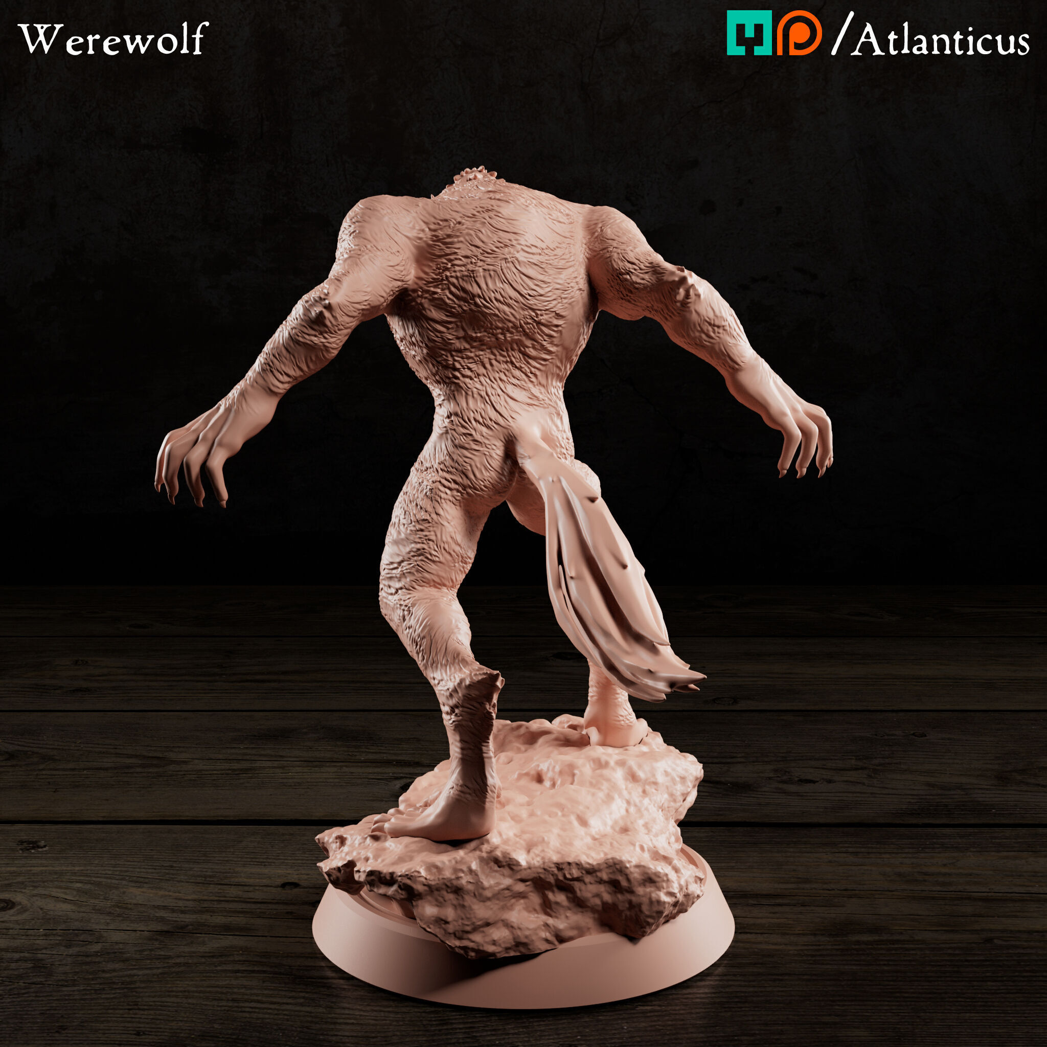 Werewolf 3D print model_6
