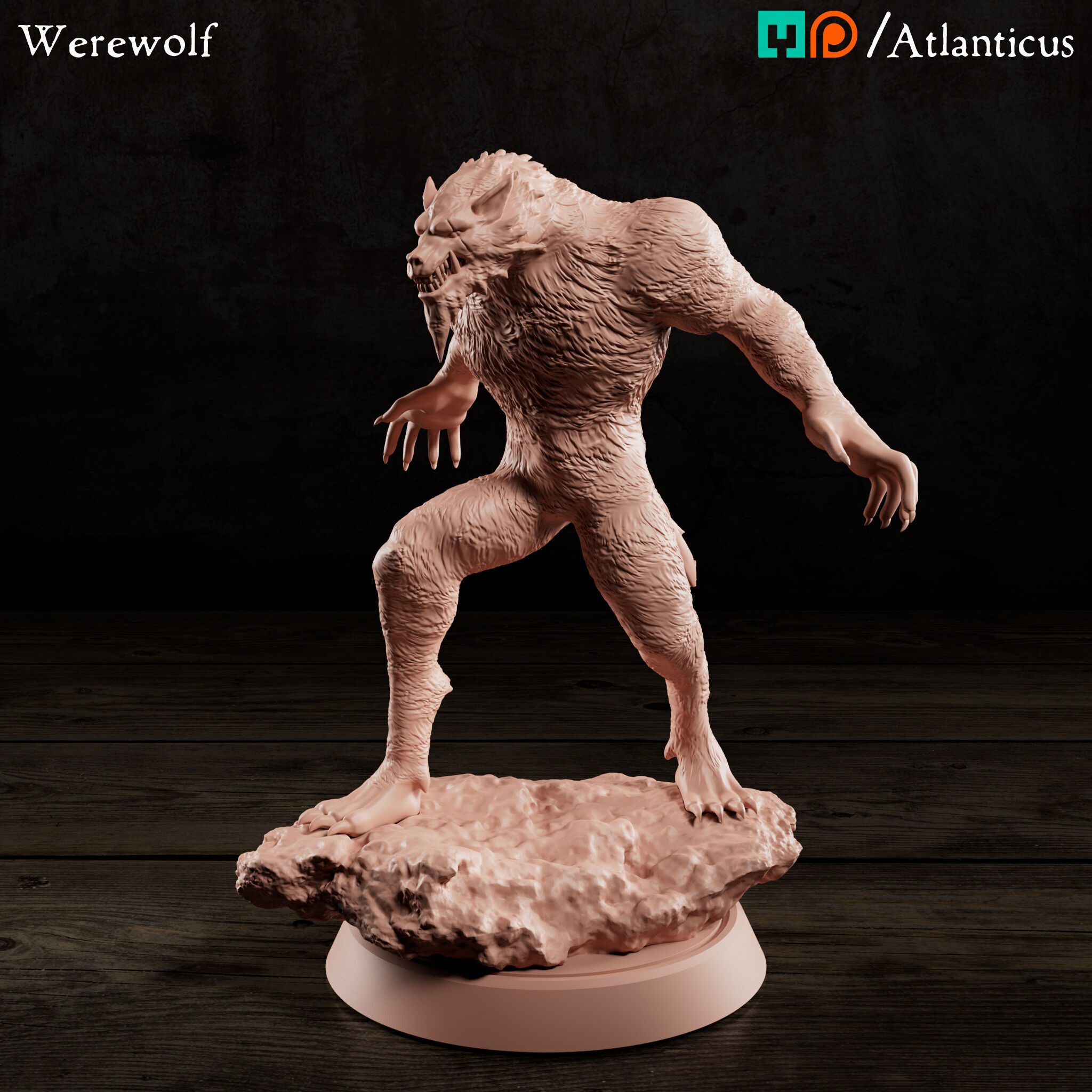 Werewolf 3D print model_1