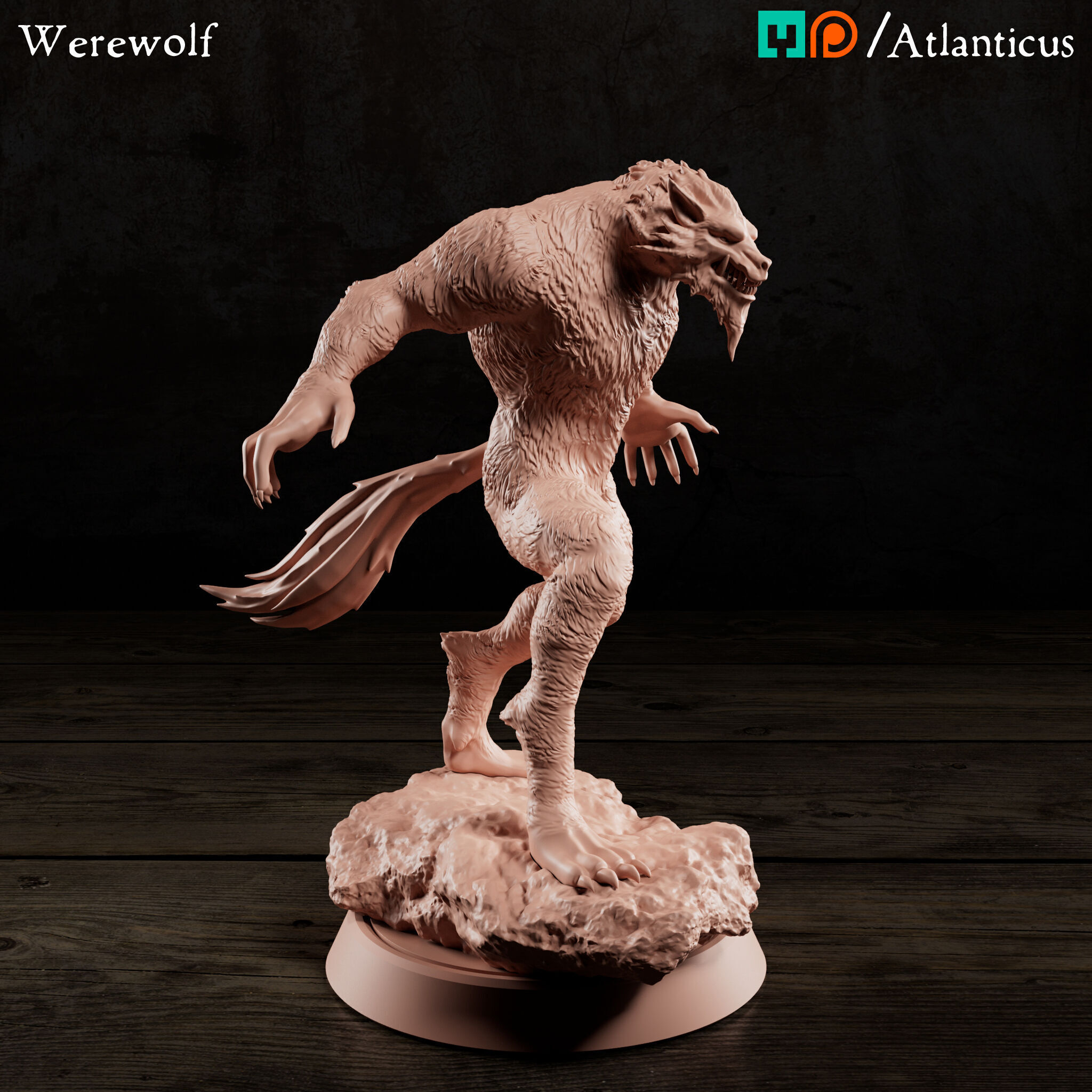 Werewolf 3D print model_3
