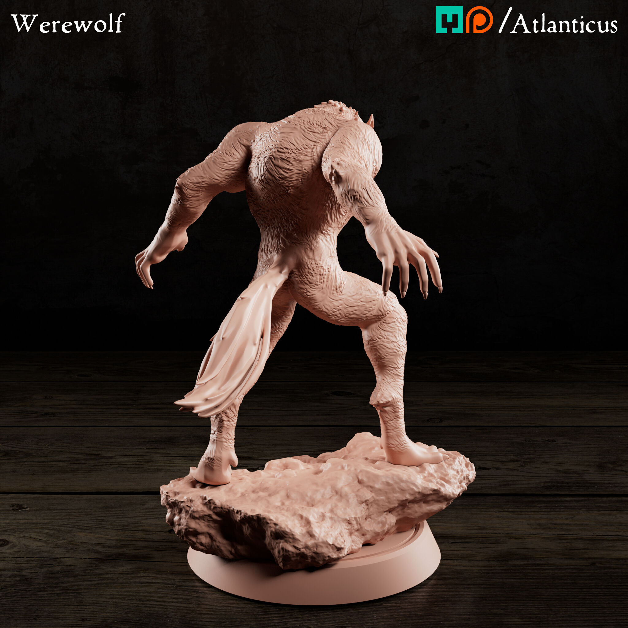 Werewolf 3D print model_5