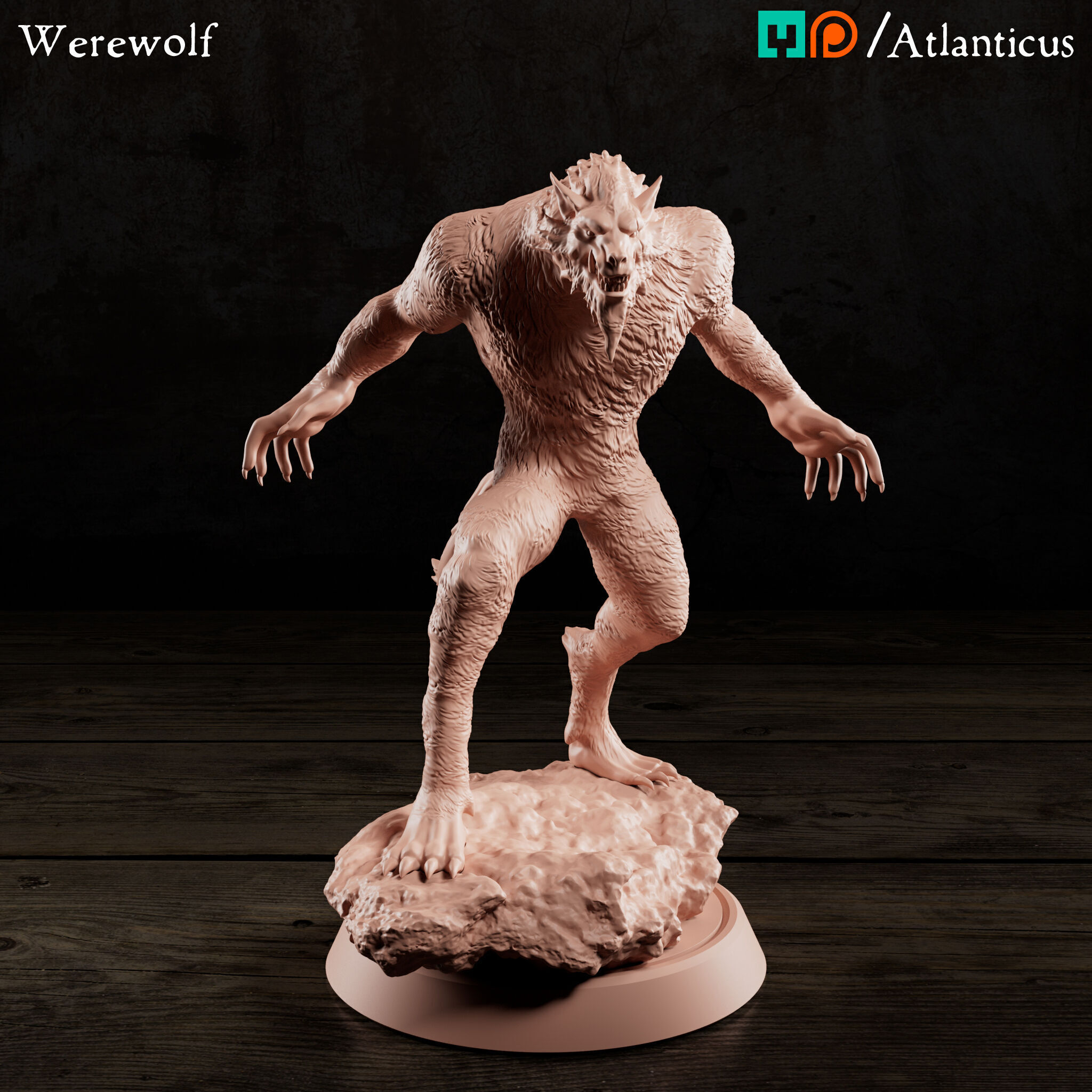 Werewolf 3D print model_2