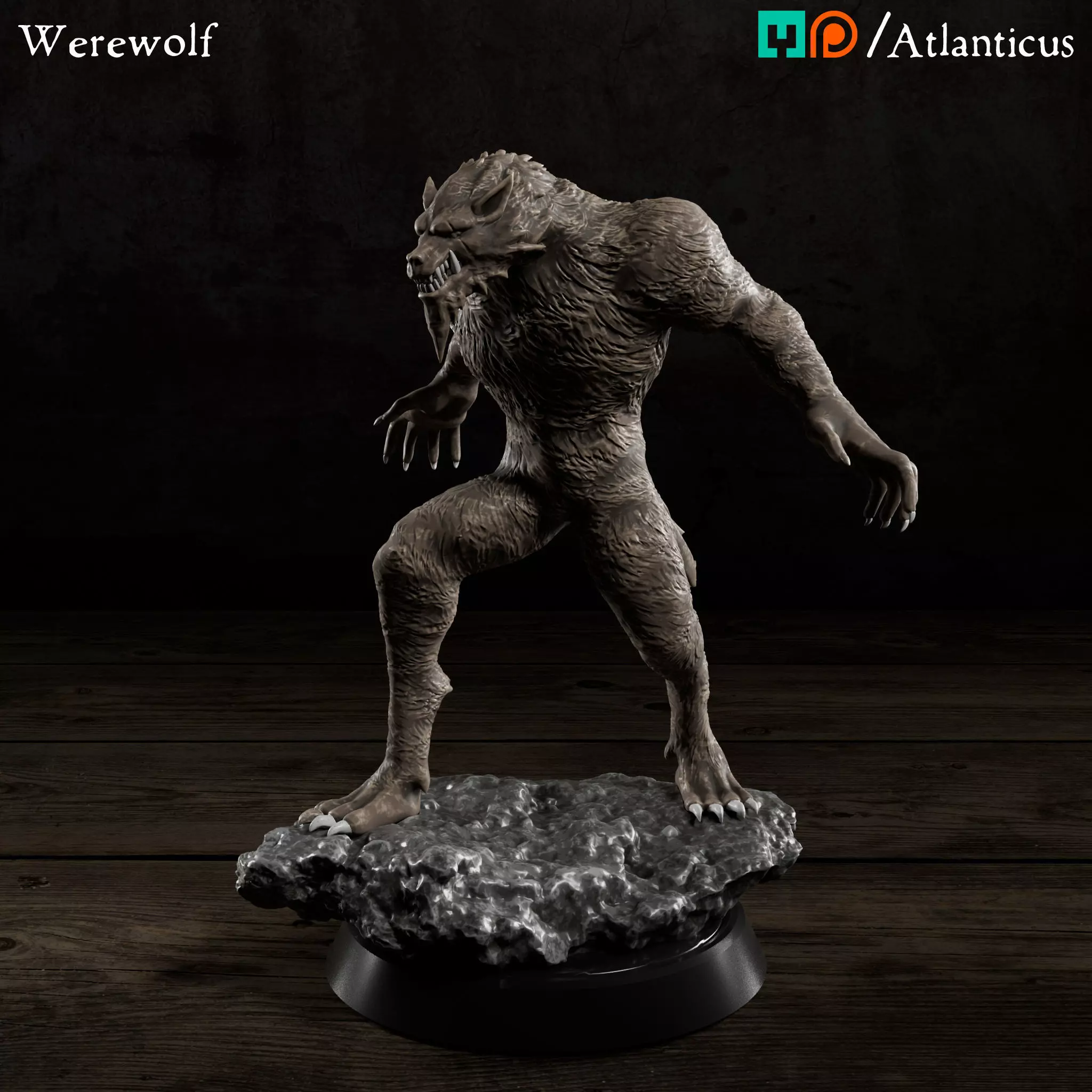 Werewolf 3D print model_0