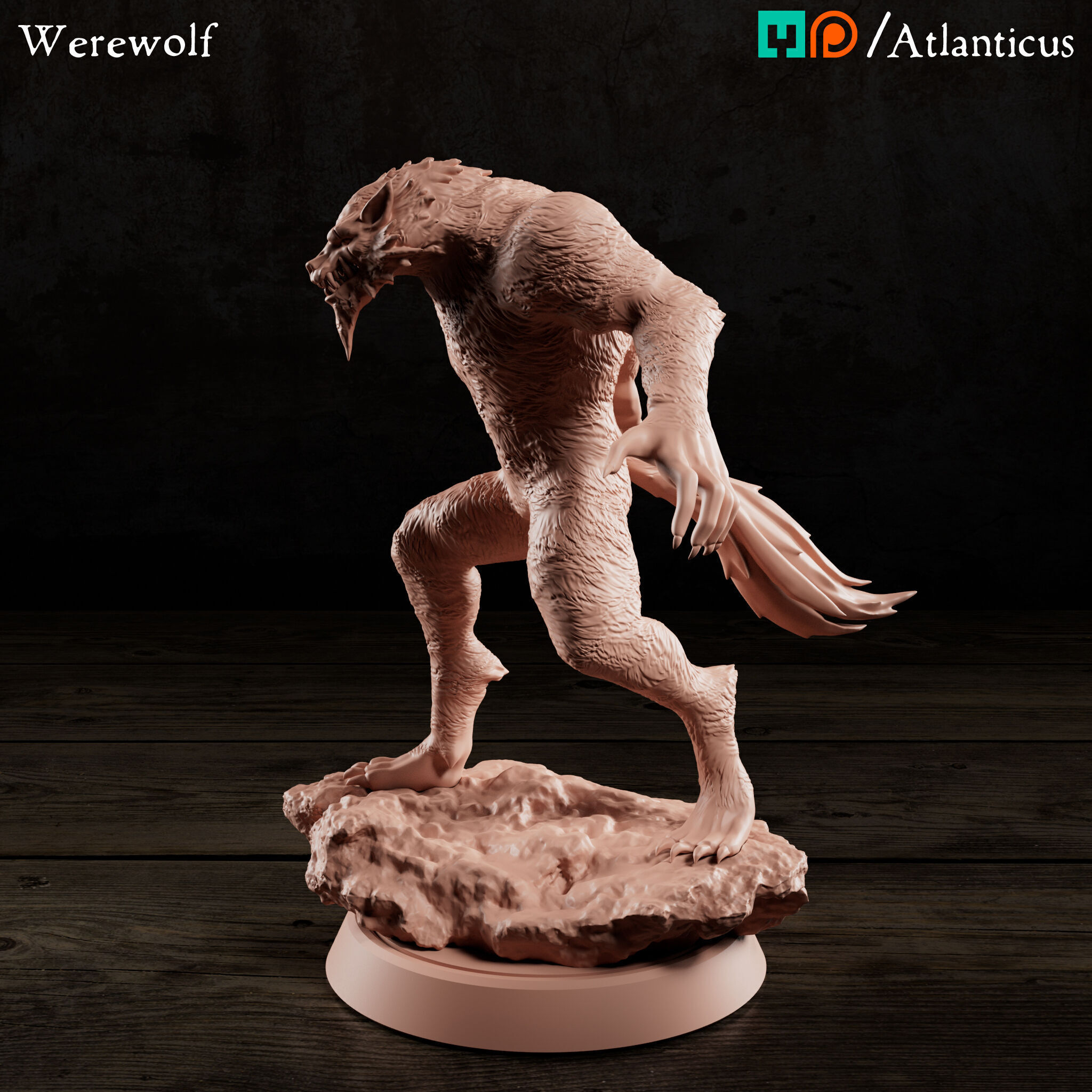 Werewolf 3D print model_8