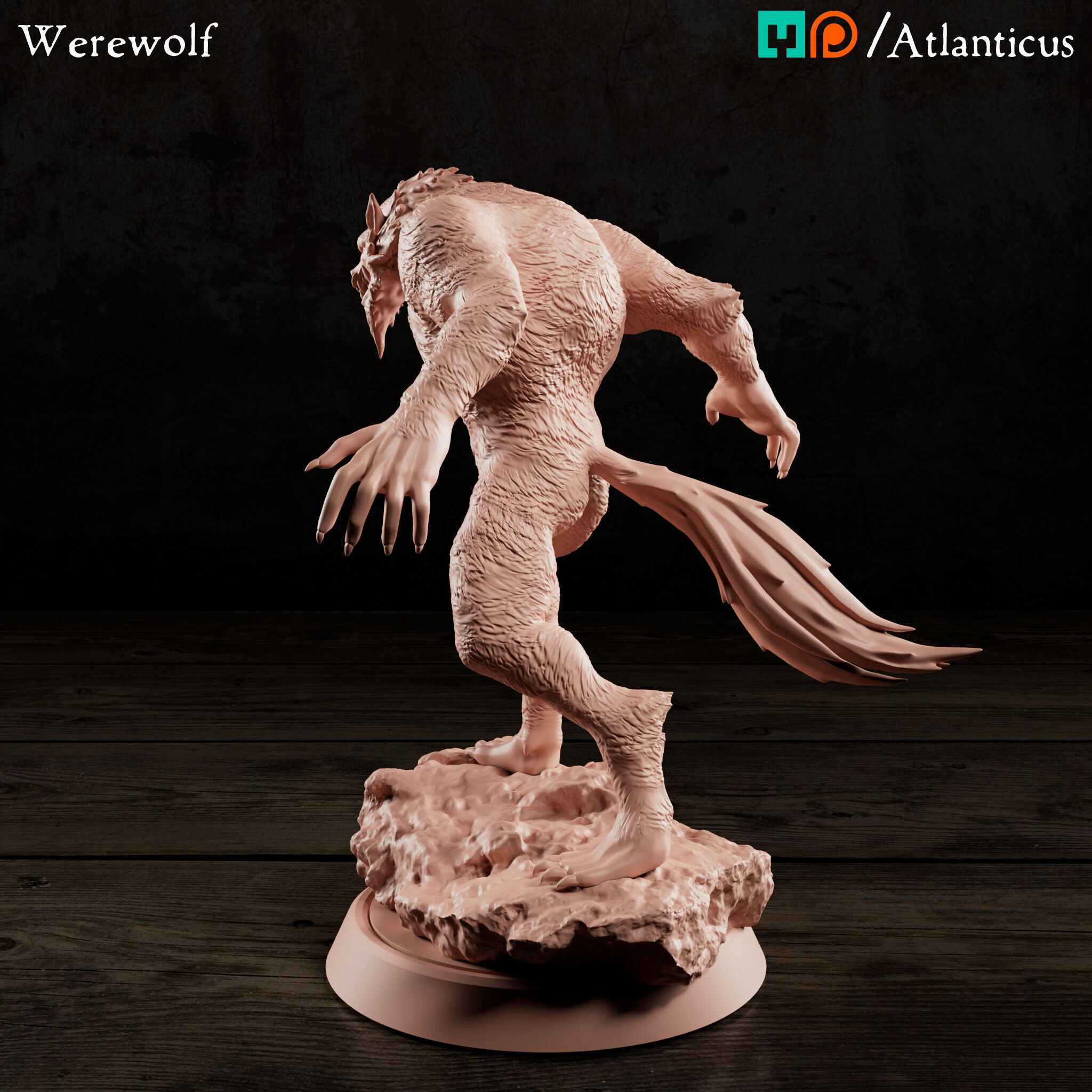 Werewolf 3D print model_7