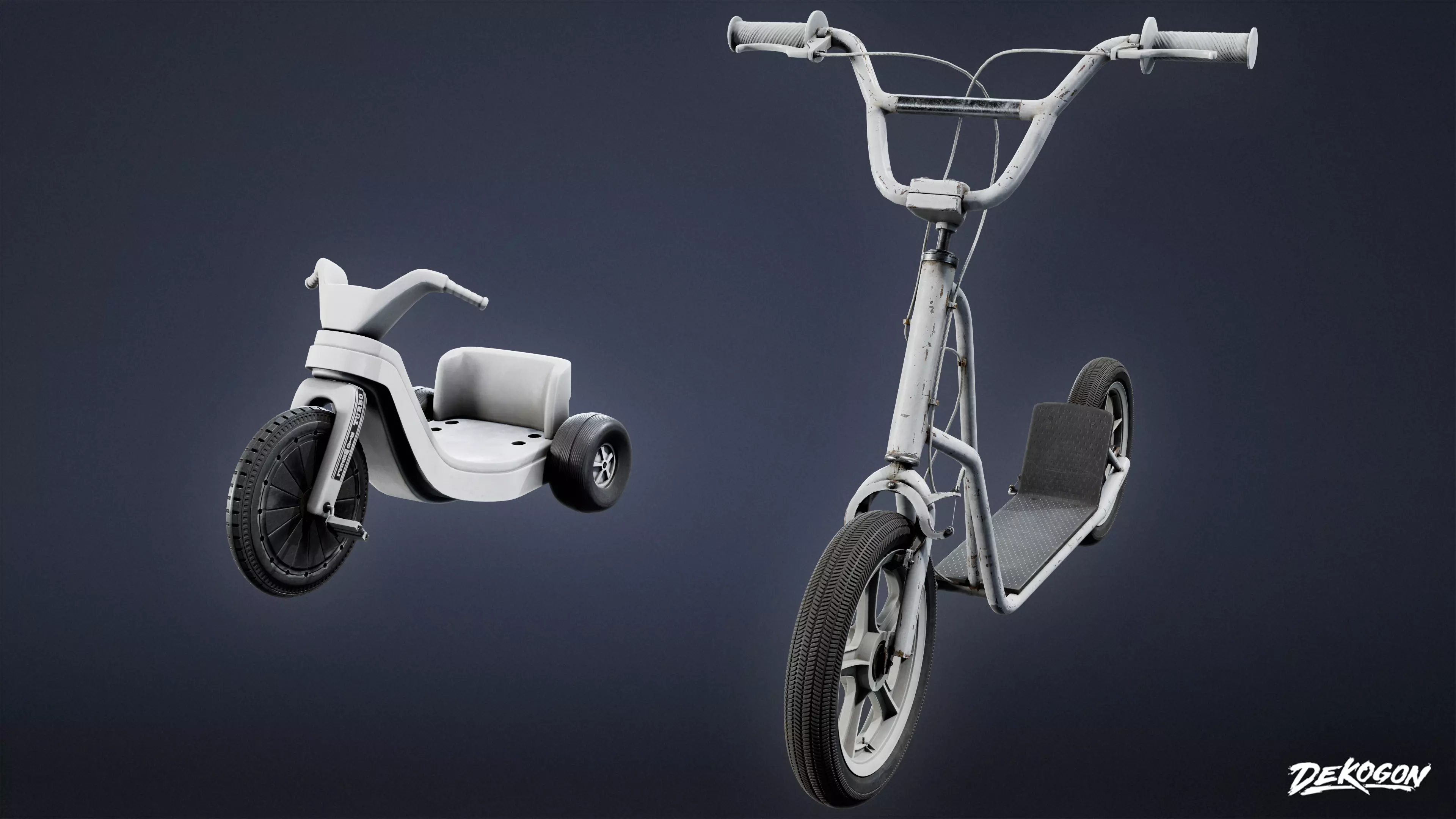 VEHICLES - Kids Bikes 01 - LOW POLY AND NANITE Low-poly 3D model