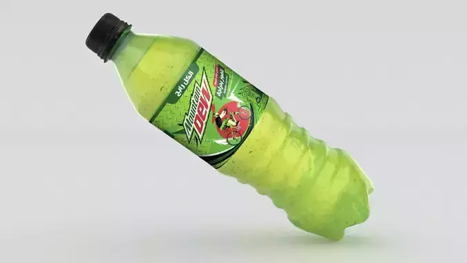 Mountain Dew 500 ml bottle 3D model