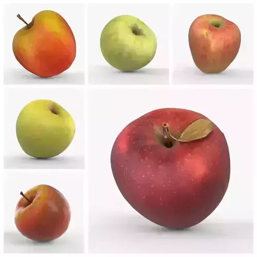 Photorealistic 3D scan of apples 3D Model Collection