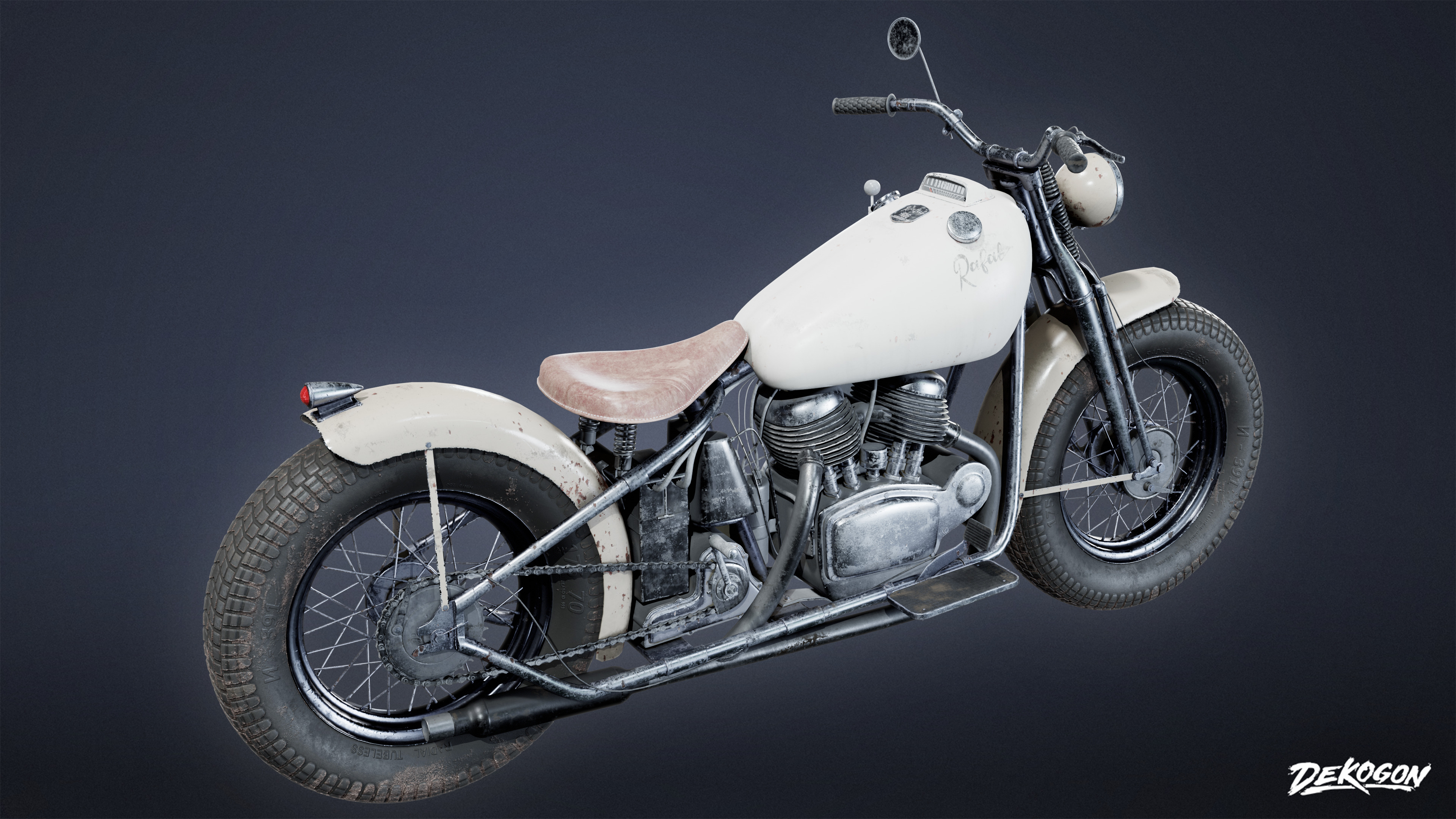 VEHICLES - Motorcycle 01 - LOW POLY AND NANITE Low-poly 3D model_3