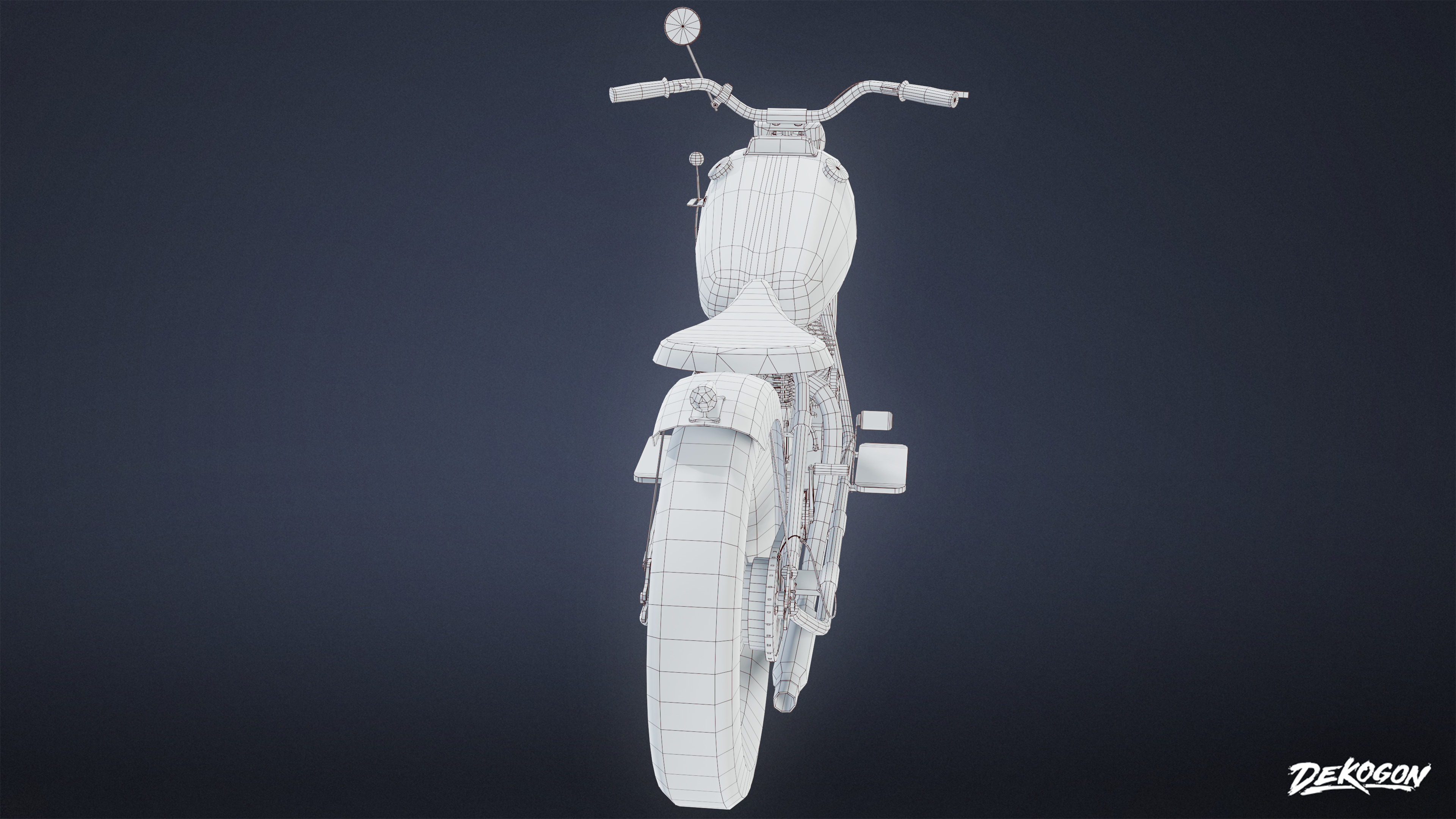 VEHICLES - Motorcycle 01 - LOW POLY AND NANITE Low-poly 3D model_8