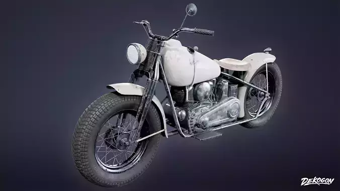 VEHICLES - Motorcycle 01 - LOW POLY AND NANITE Low-poly 3D model