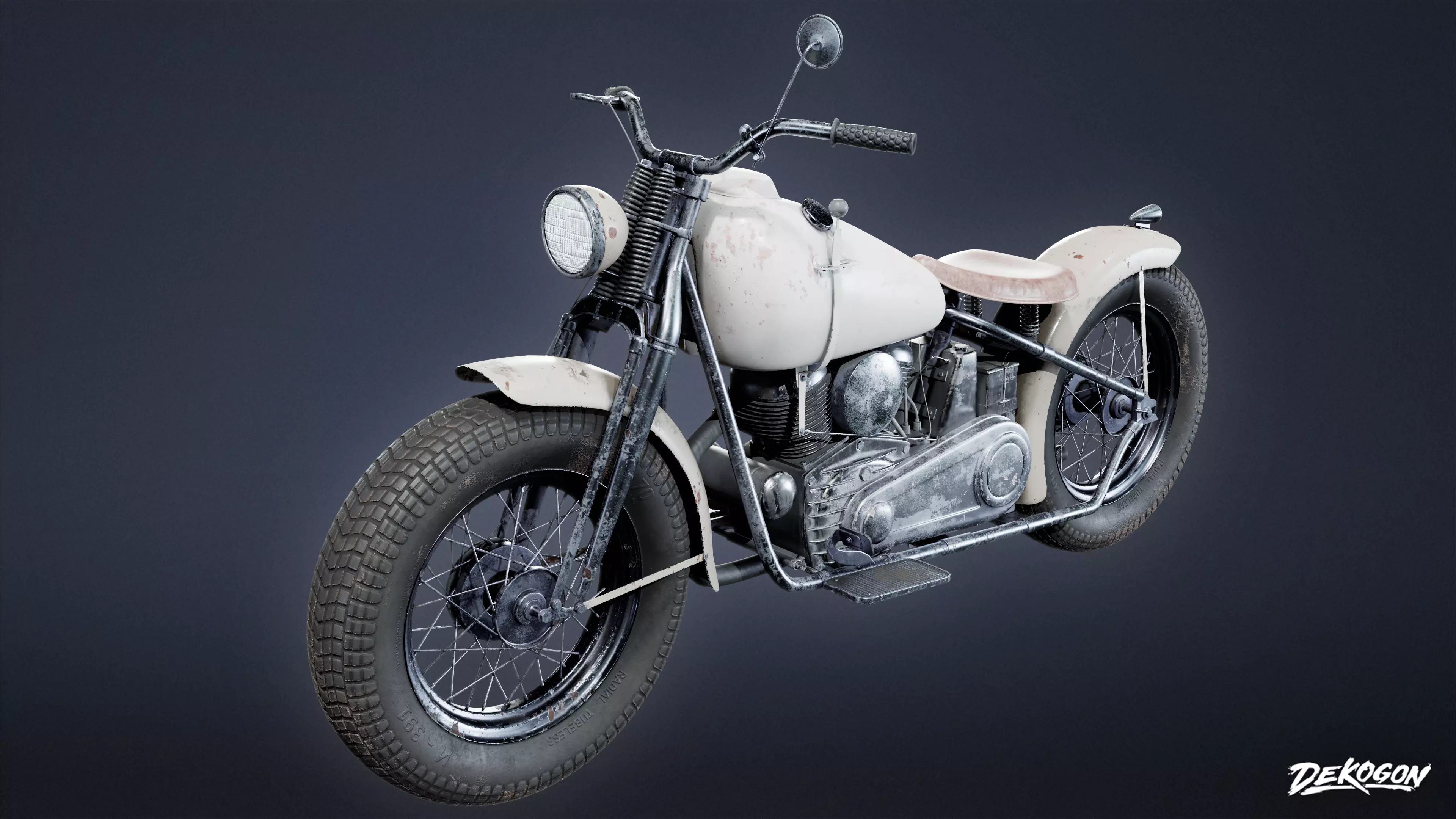 VEHICLES - Motorcycle 01 - LOW POLY AND NANITE Low-poly 3D model_0