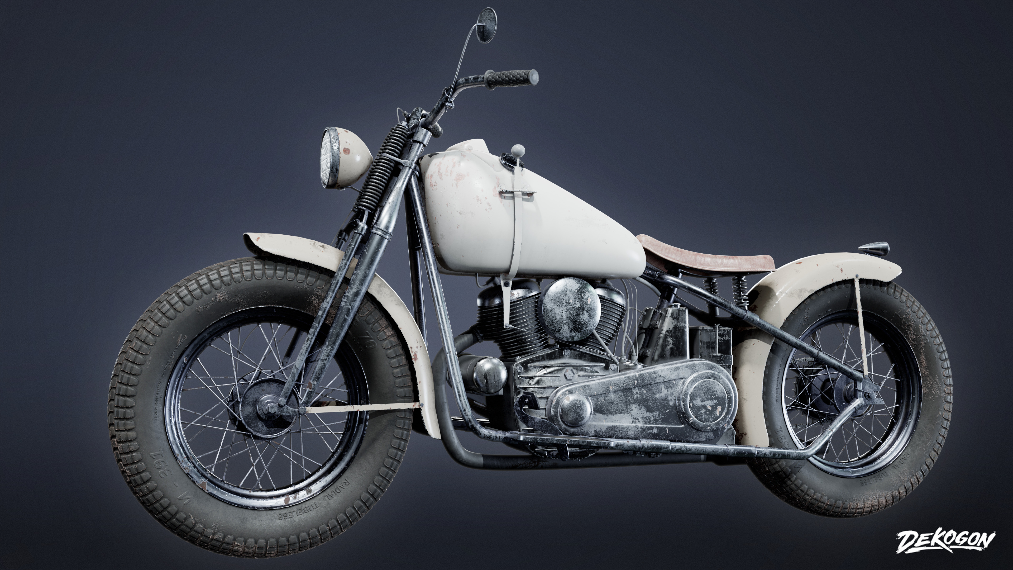 VEHICLES - Motorcycle 01 - LOW POLY AND NANITE Low-poly 3D model_1