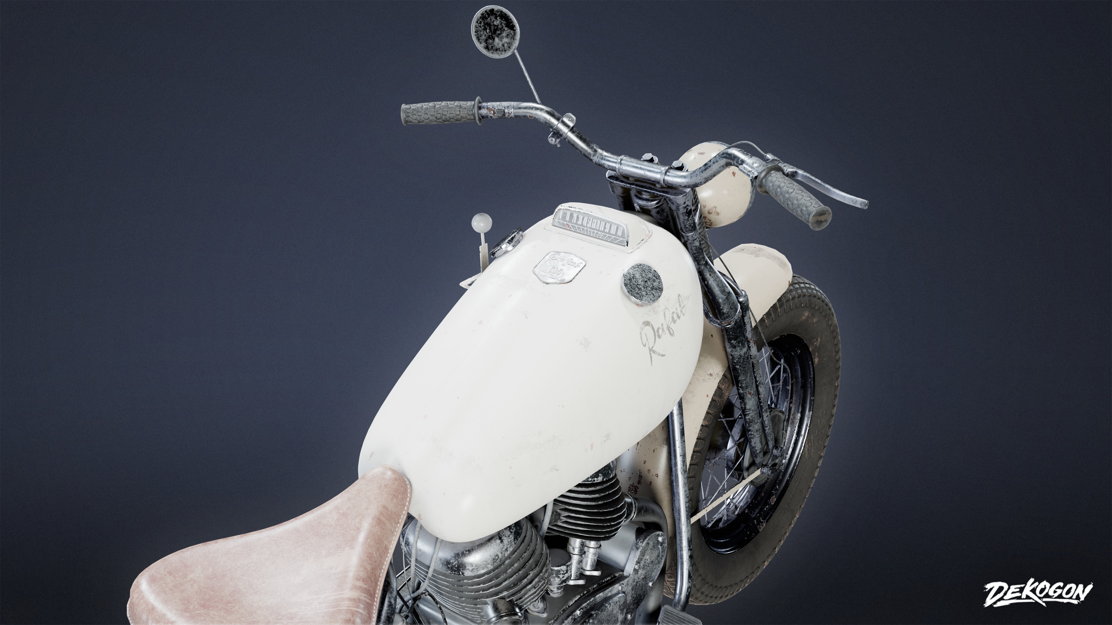 VEHICLES - Motorcycle 01 - LOW POLY AND NANITE Low-poly 3D model_9