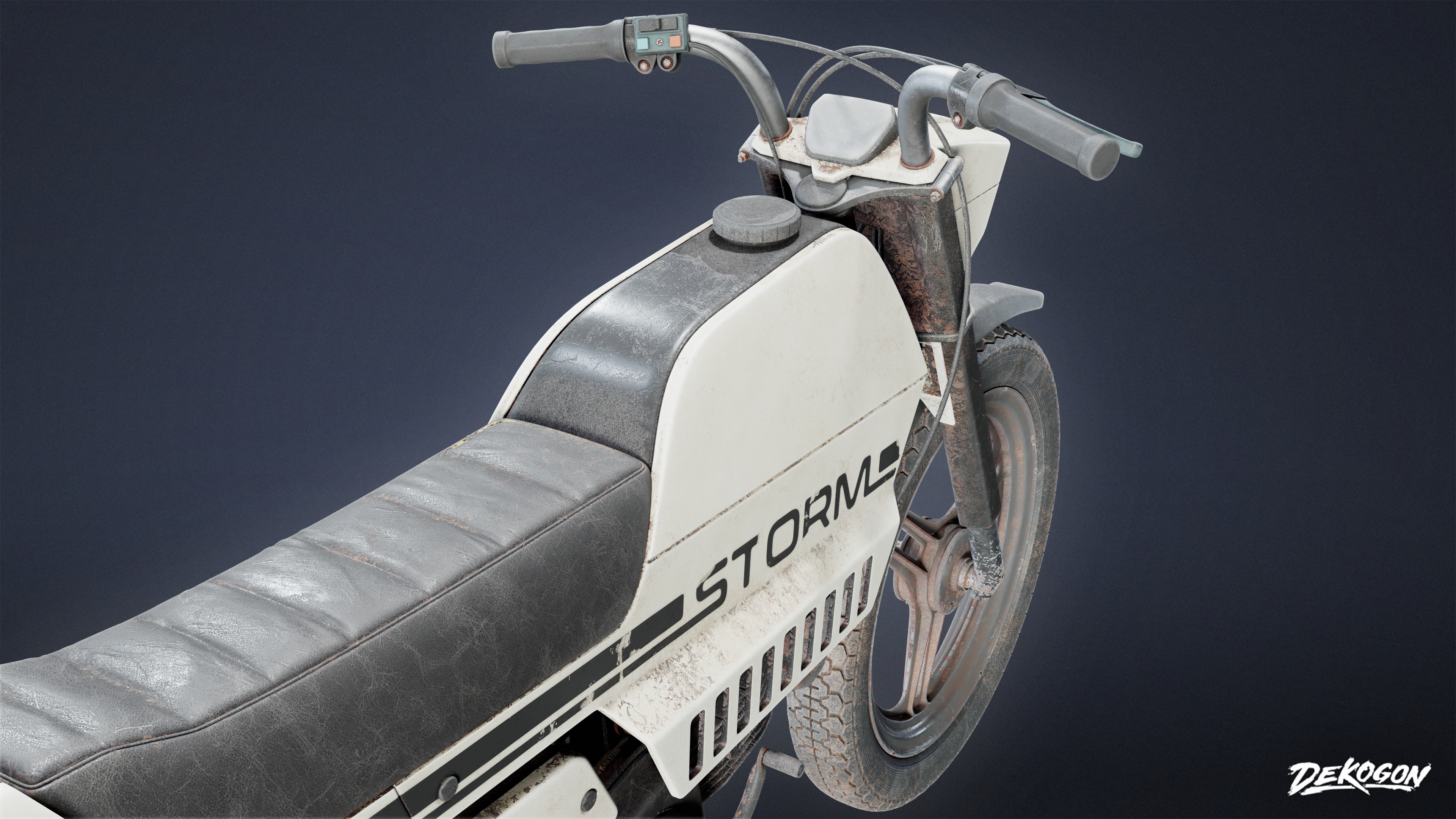 VEHICLES - Motorcycle 02 - LOW POLY AND NANITE Low-poly 3D model_6