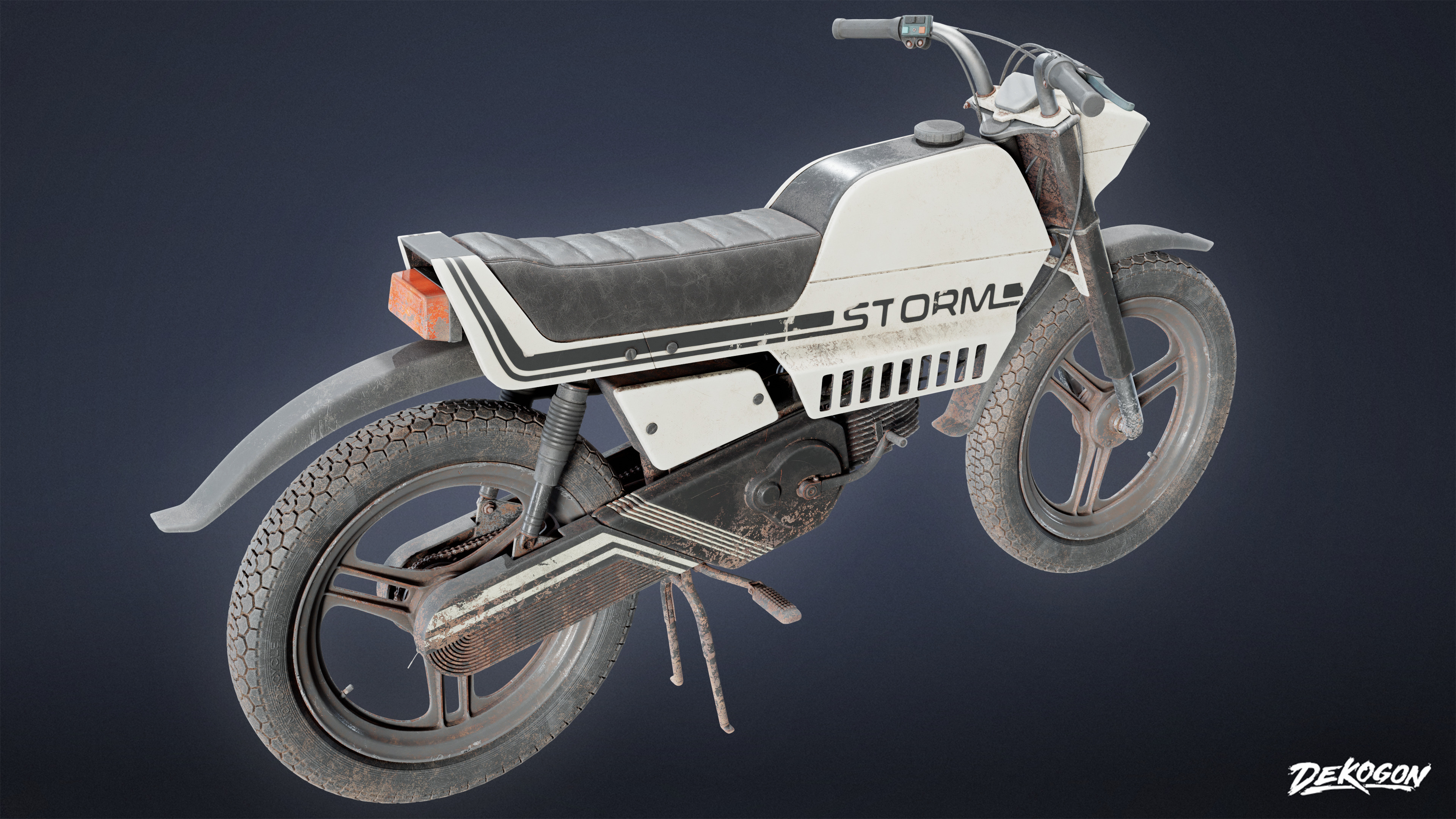 VEHICLES - Motorcycle 02 - LOW POLY AND NANITE Low-poly 3D model_3