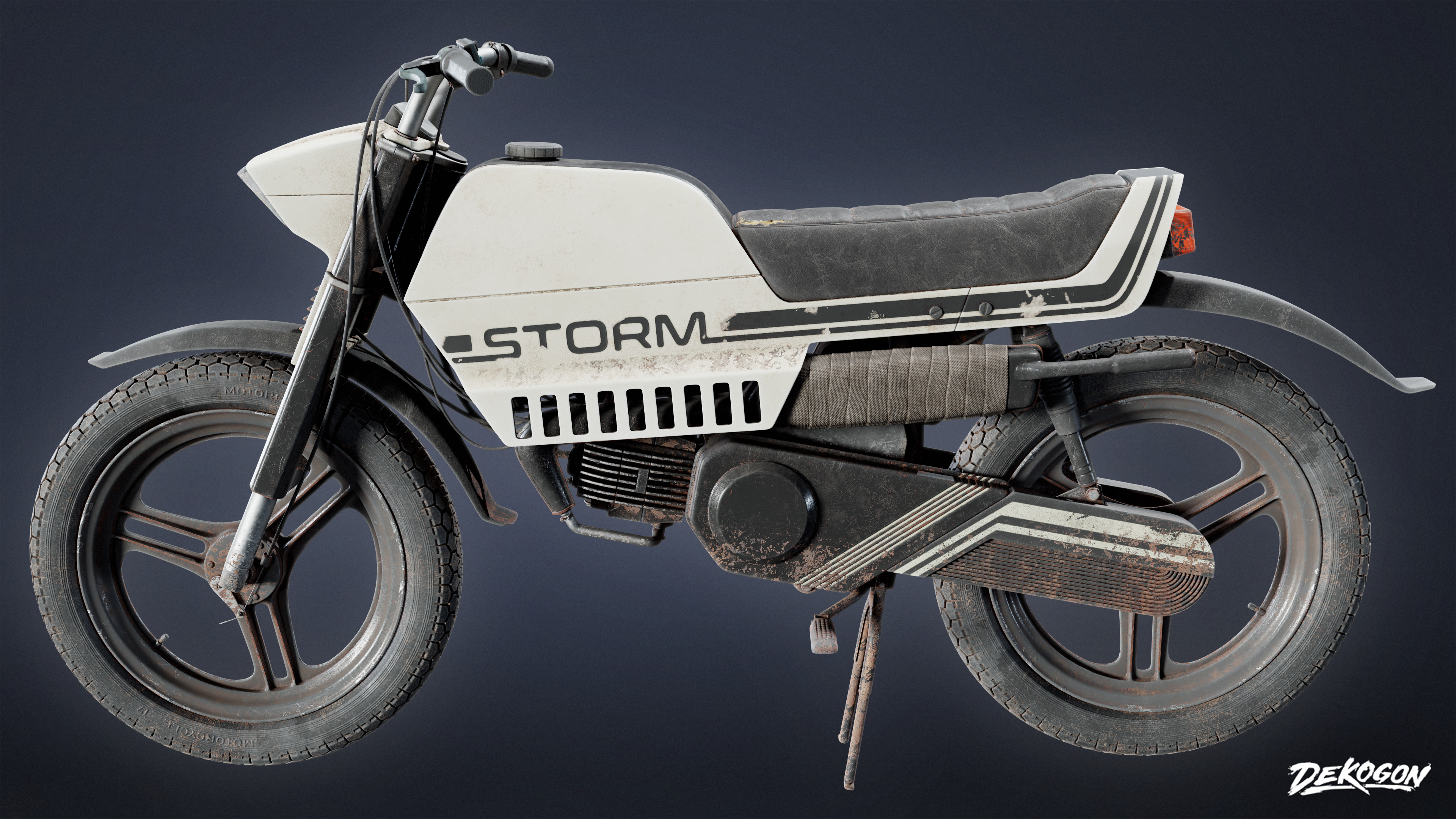 VEHICLES - Motorcycle 02 - LOW POLY AND NANITE Low-poly 3D model_2