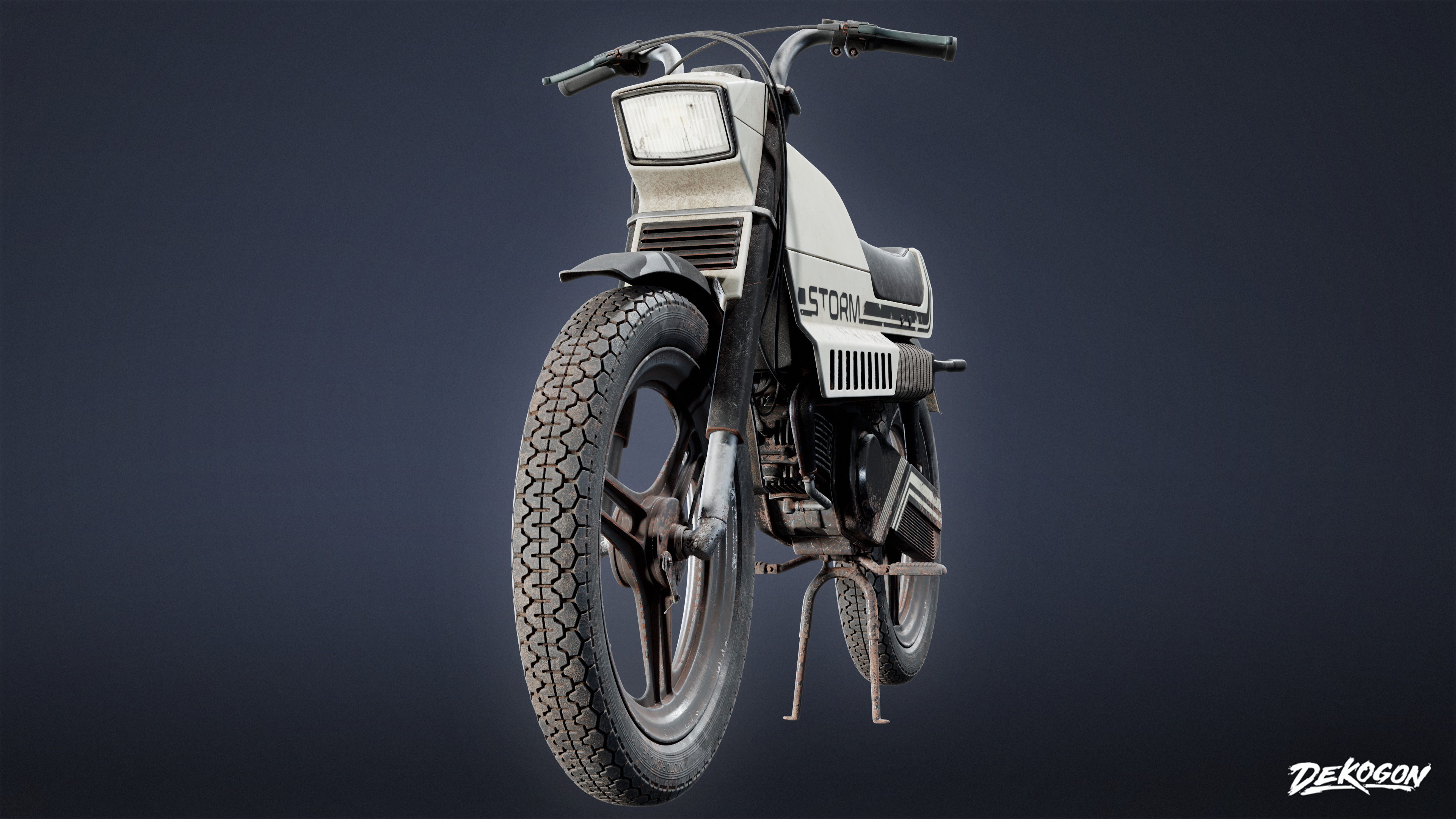 VEHICLES - Motorcycle 02 - LOW POLY AND NANITE Low-poly 3D model_1