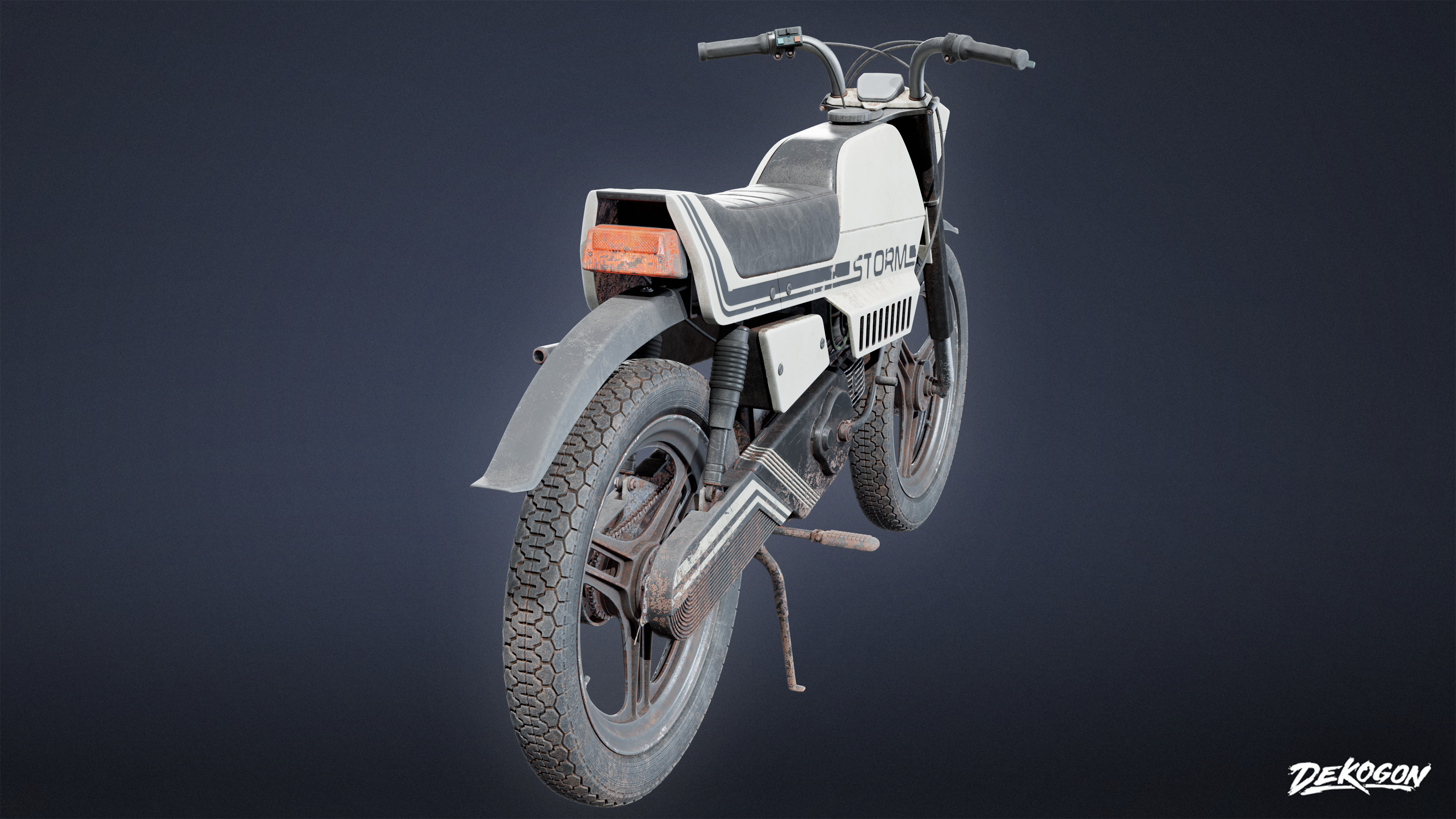 VEHICLES - Motorcycle 02 - LOW POLY AND NANITE Low-poly 3D model_4