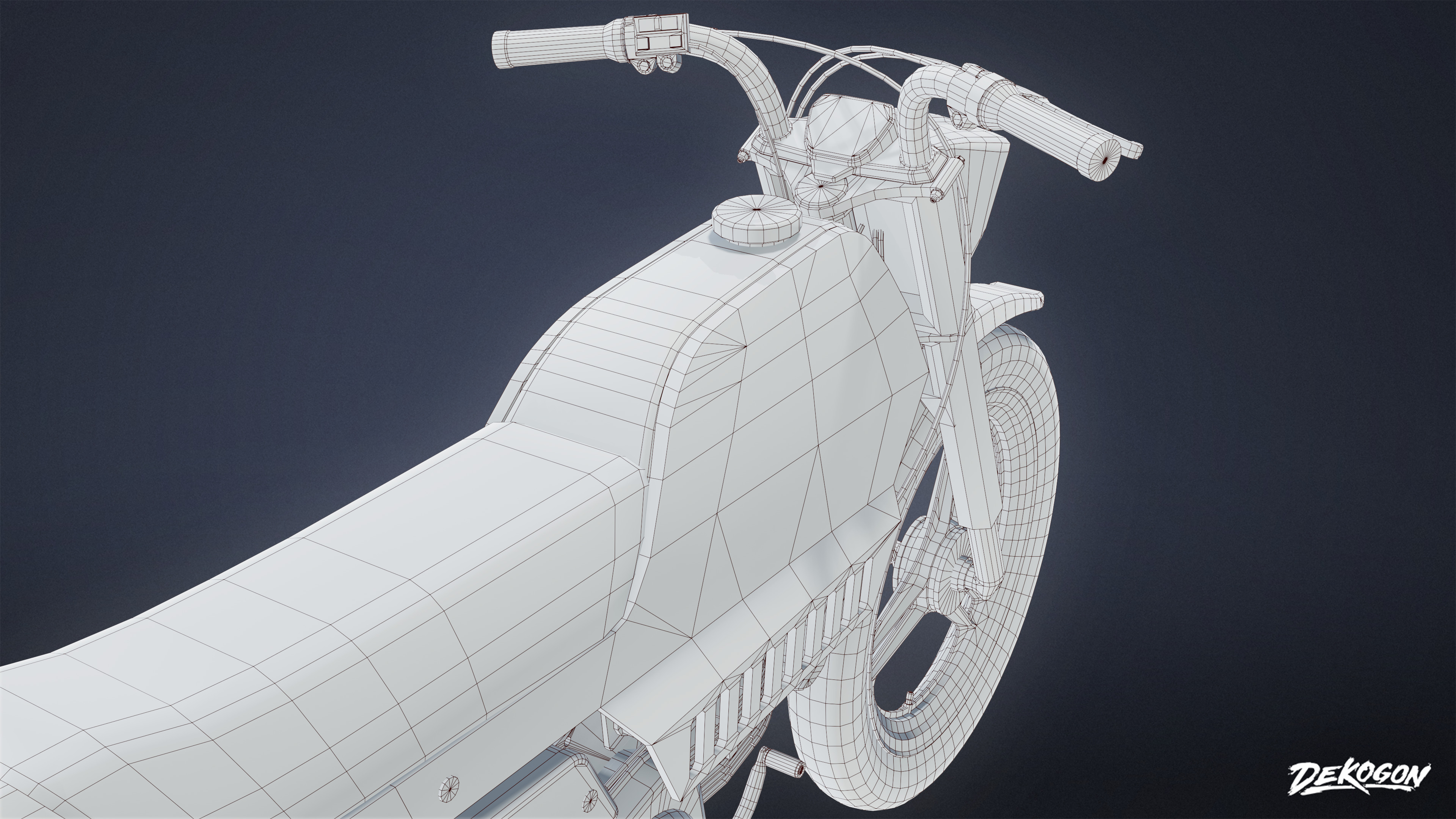 VEHICLES - Motorcycle 02 - LOW POLY AND NANITE Low-poly 3D model_7