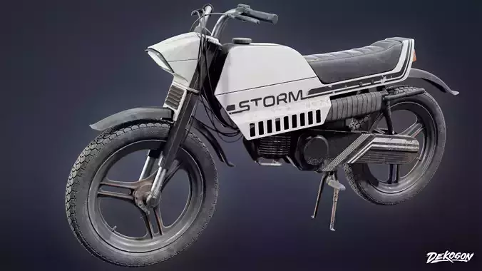 VEHICLES - Motorcycle 02 - LOW POLY AND NANITE Low-poly 3D model