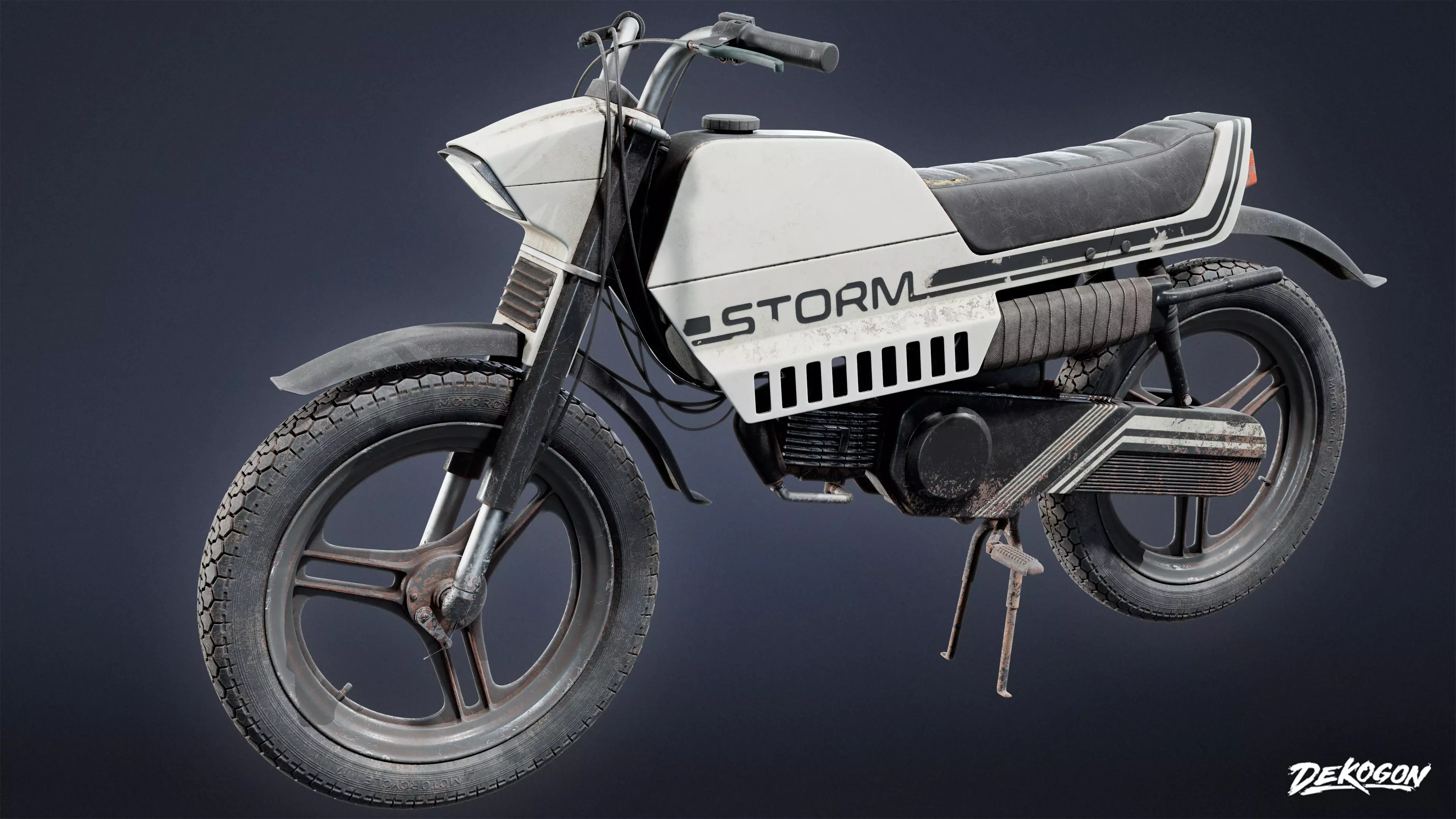 VEHICLES - Motorcycle 02 - LOW POLY AND NANITE Low-poly 3D model_0