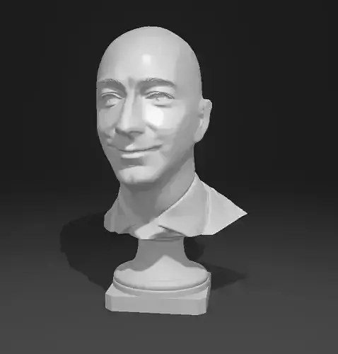 Jeff Bezos Portrait Sculpture 3D print model