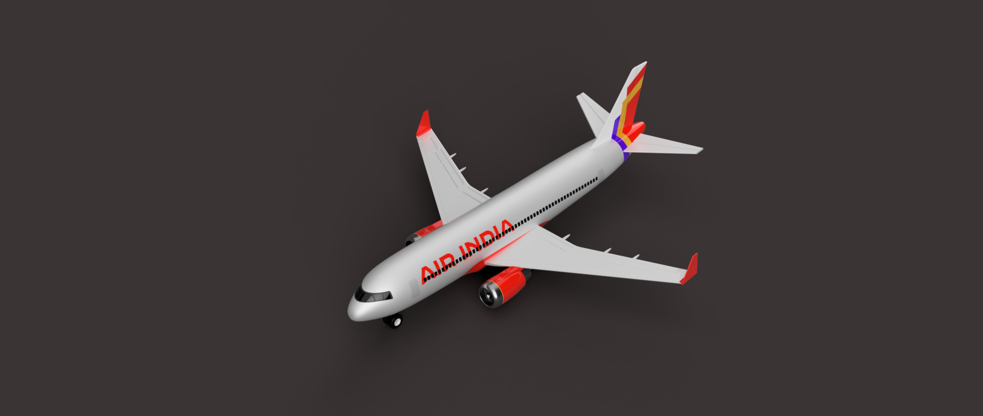 Airbus A320-200 Passenger Jet 3D Model 3D model_3