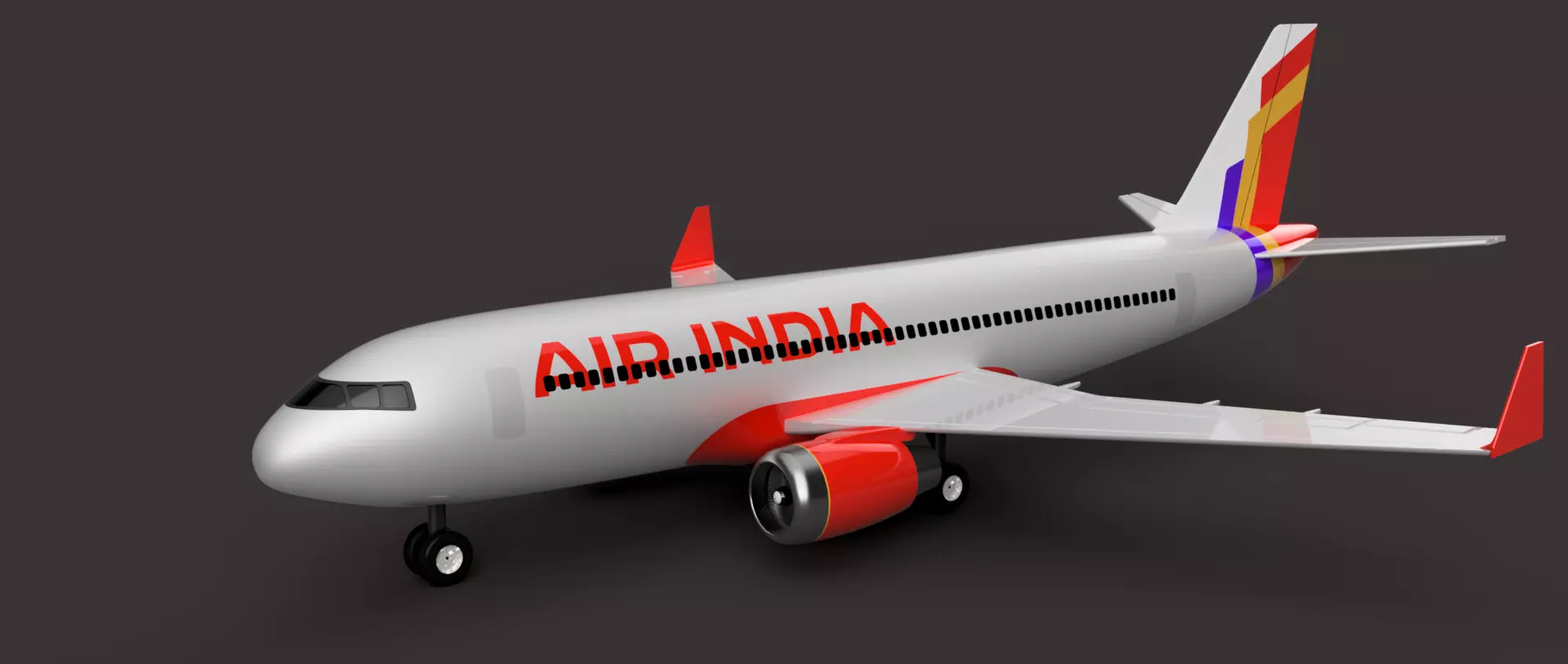 Airbus A320-200 Passenger Jet 3D Model 3D model_0