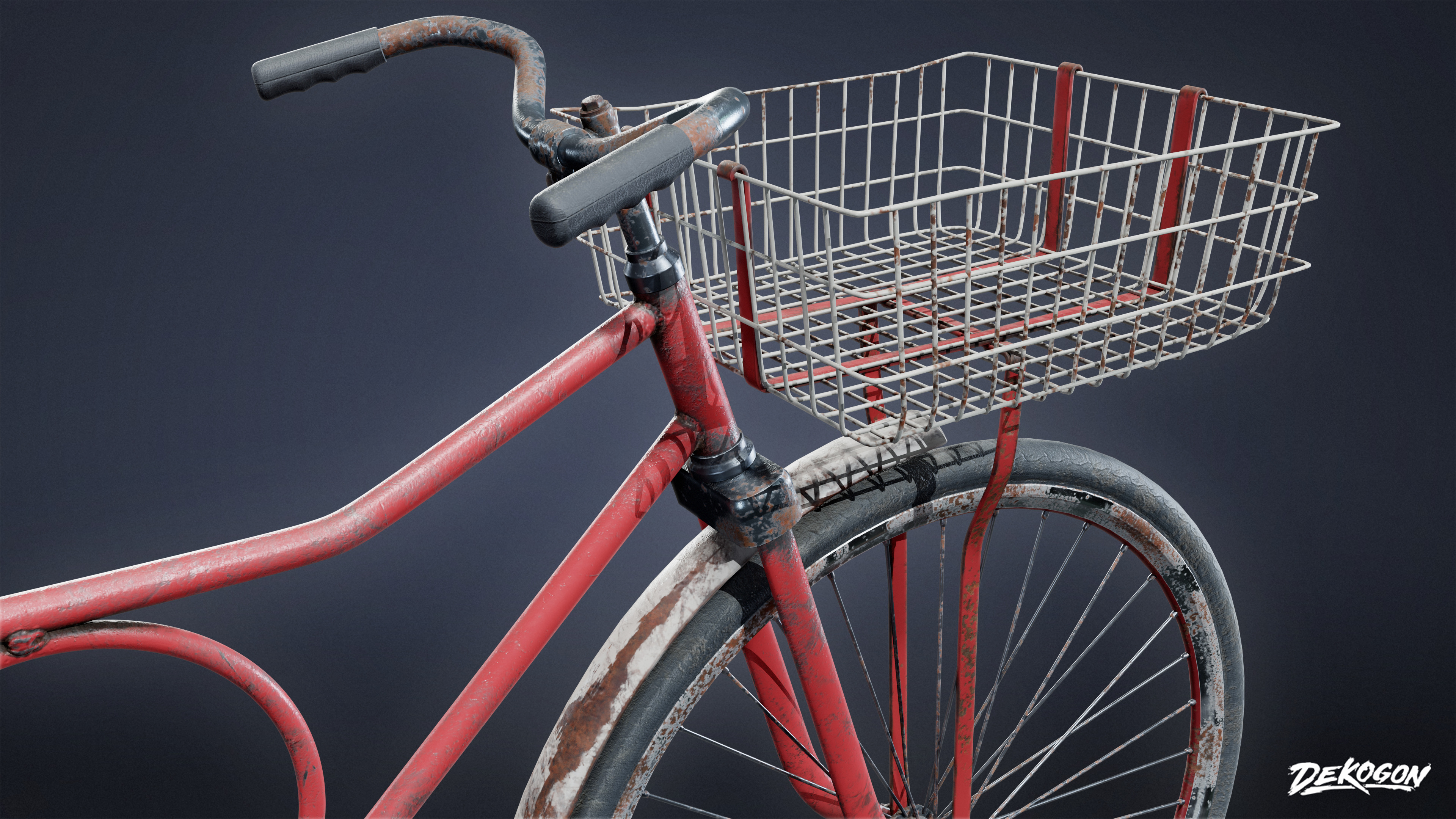 VEHICLES - Old Bike 01 - LOW POLY AND NANITE Low-poly 3D model_6