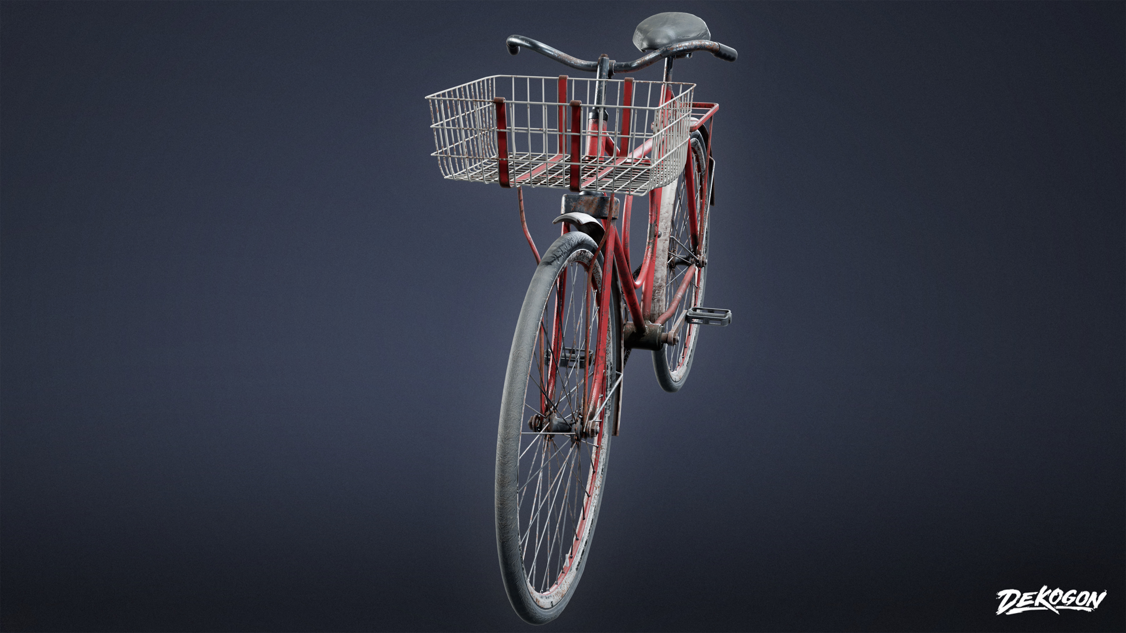 VEHICLES - Old Bike 01 - LOW POLY AND NANITE Low-poly 3D model_4