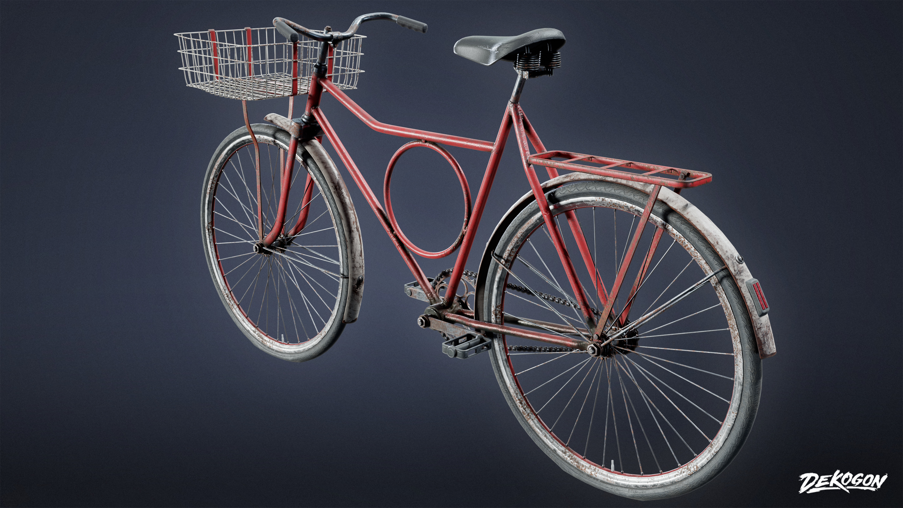 VEHICLES - Old Bike 01 - LOW POLY AND NANITE Low-poly 3D model_1