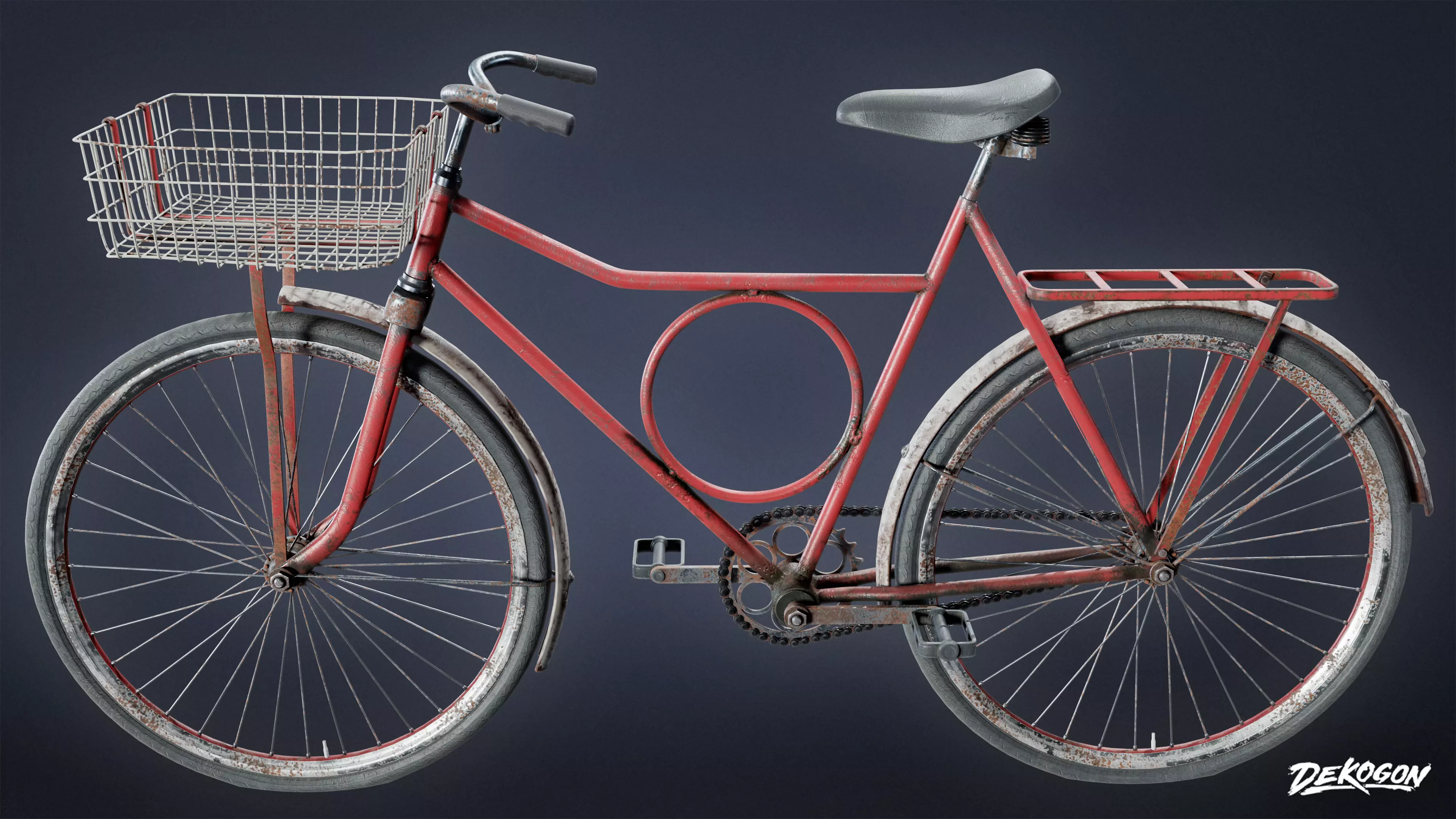 VEHICLES - Old Bike 01 - LOW POLY AND NANITE Low-poly 3D model_0