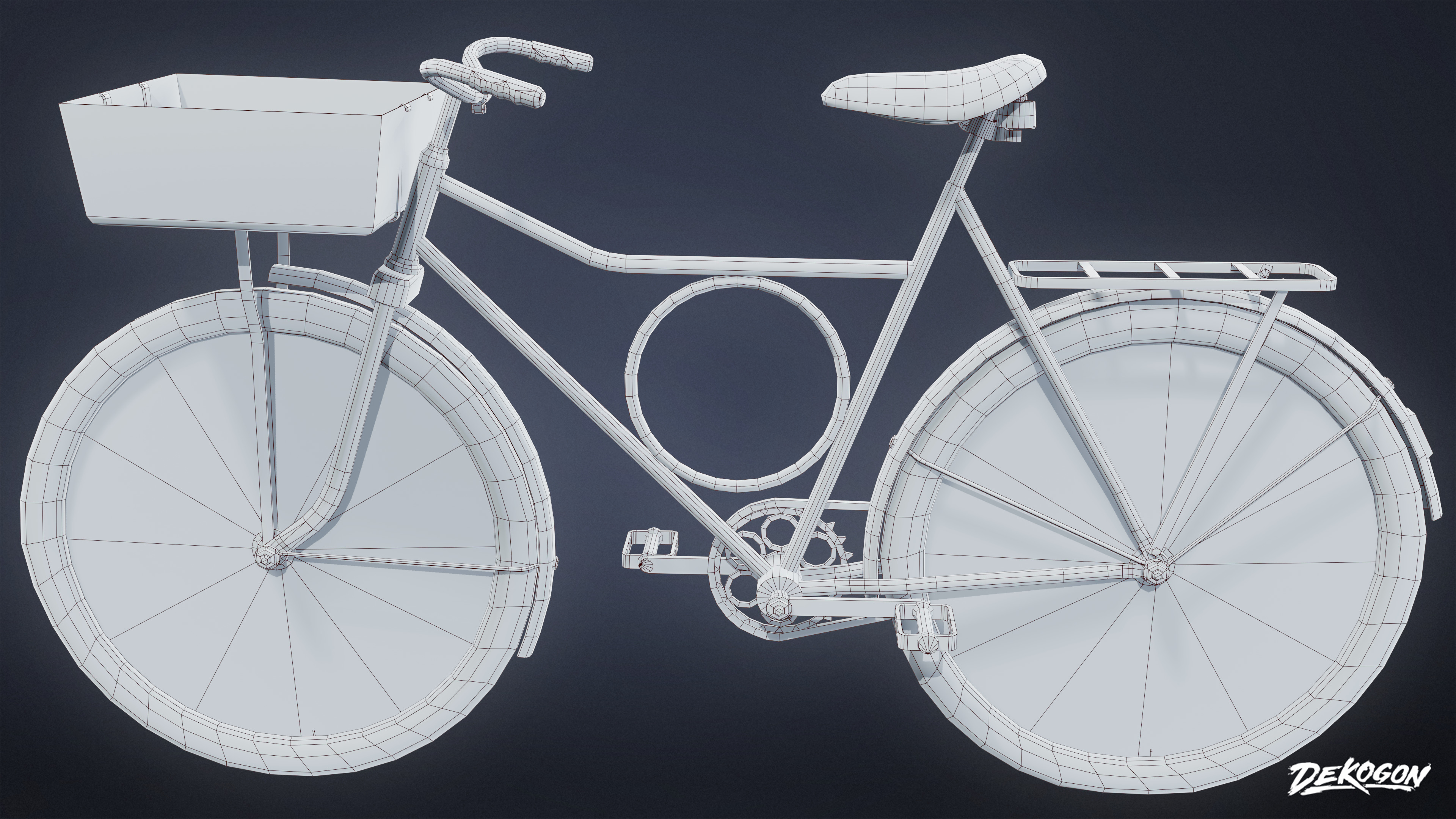 VEHICLES - Old Bike 01 - LOW POLY AND NANITE Low-poly 3D model_9