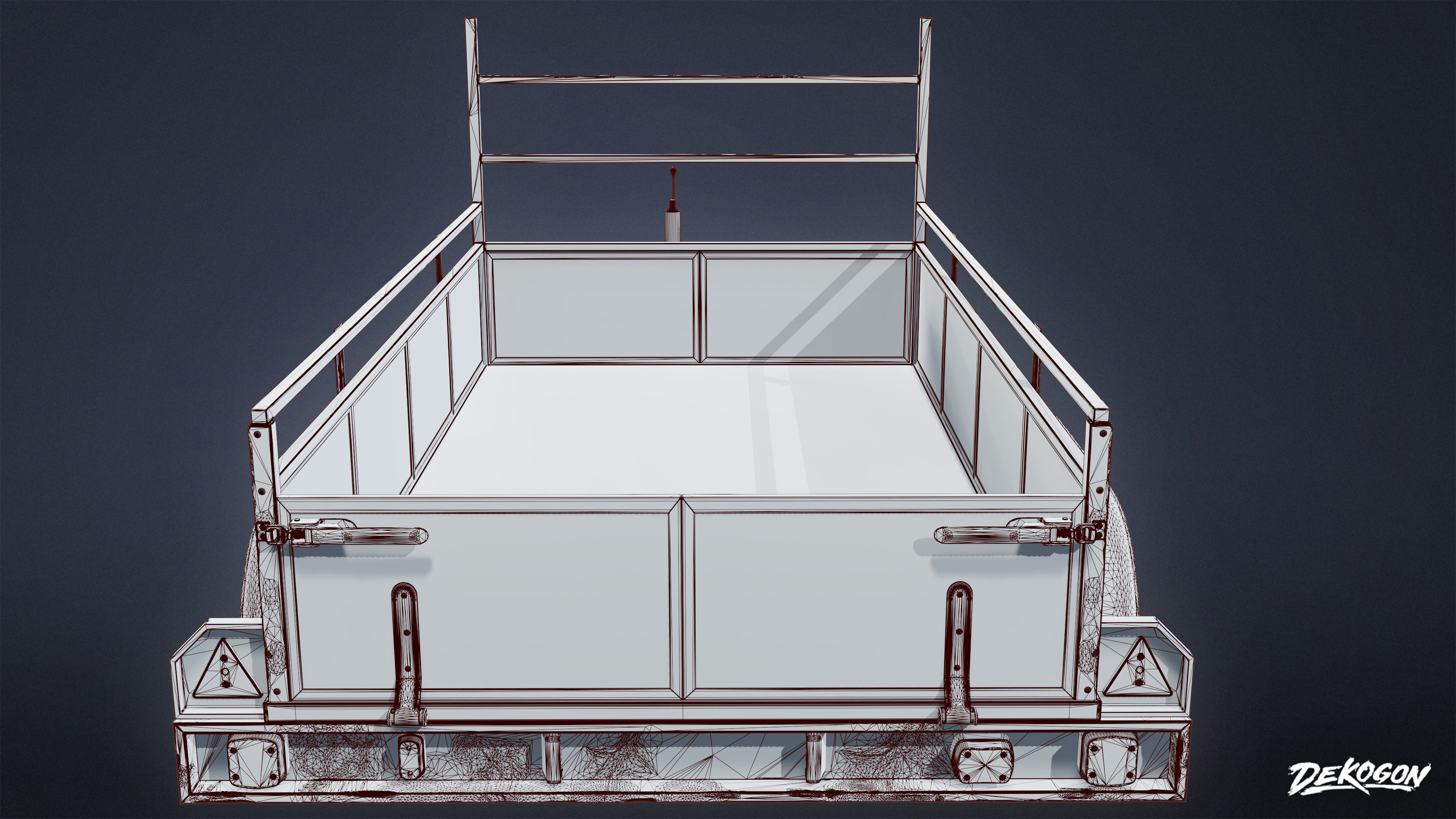 VEHICLES - Old Hitch Trailer 01 - LOW POLY AND NANITE 3D model_9