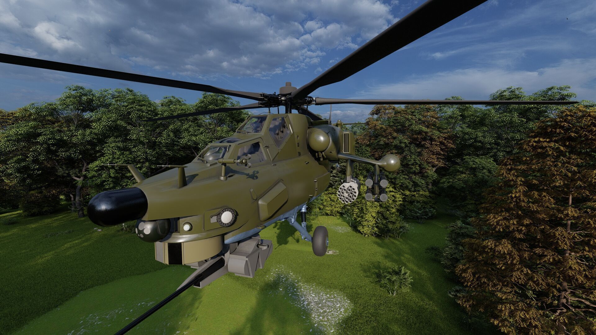 Attack Helicopter MI-28 Havoc 3D model_3