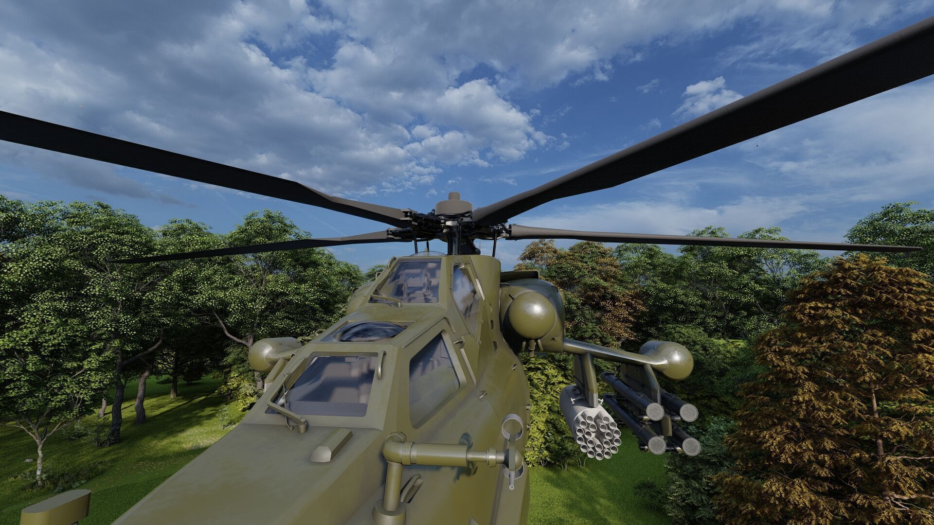 Attack Helicopter MI-28 Havoc 3D model_15